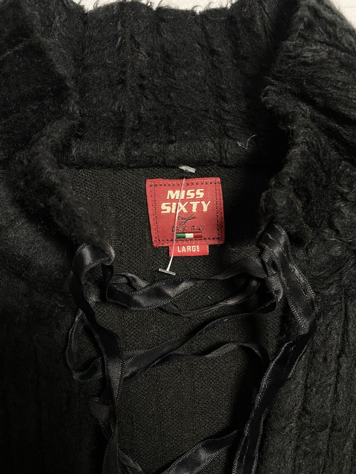 Miss Sixty Vintage Miss Sixty faux mohair Fuzzy Lace-Up Knit Sweater Size L / US 10 / IT 46 - 3 Thumbnail