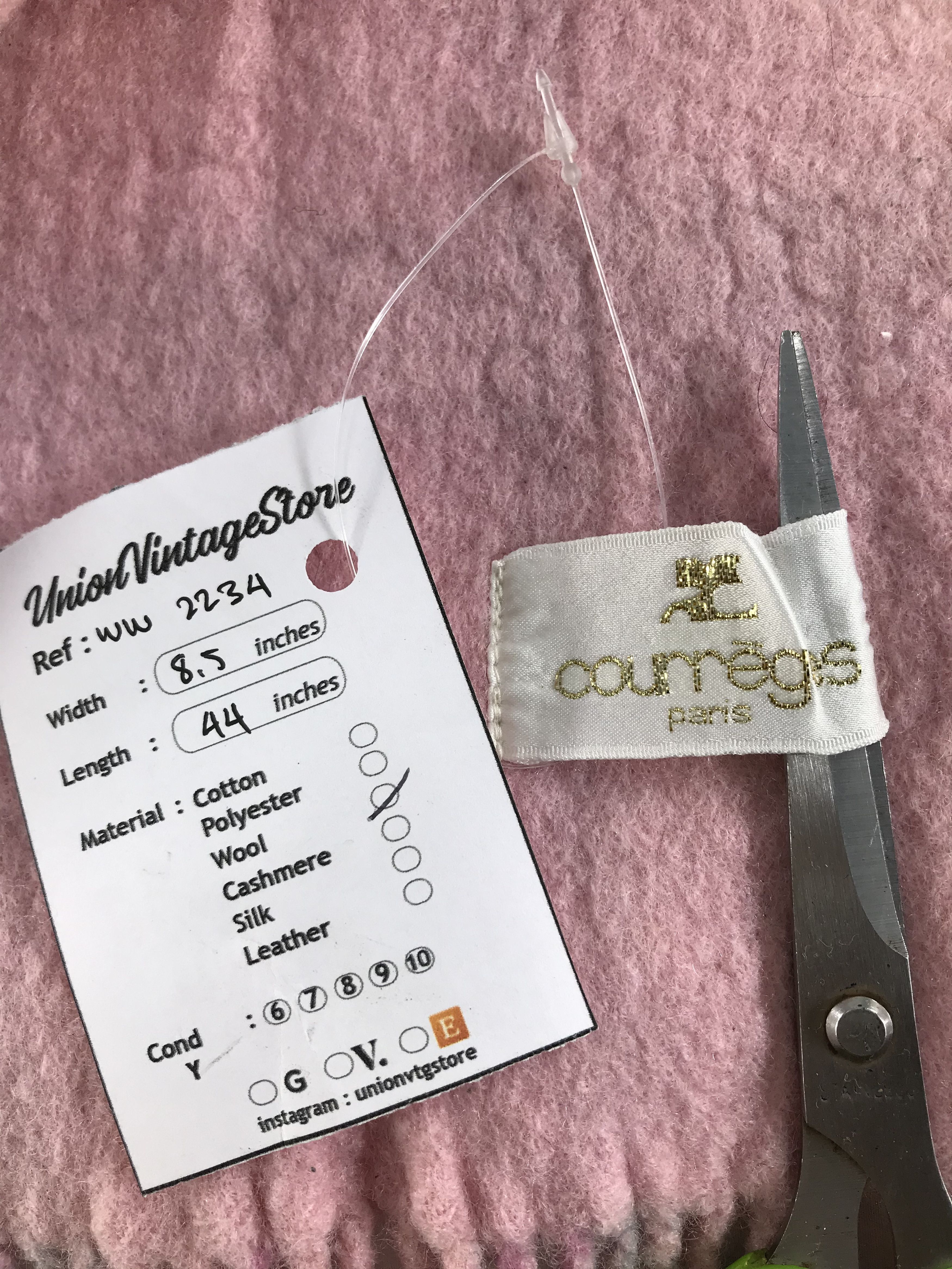 Courreges × Vintage Courreges Homme Scarf / Muffler / Neckwear - WW2234 Size ONE SIZE - 5 Thumbnail