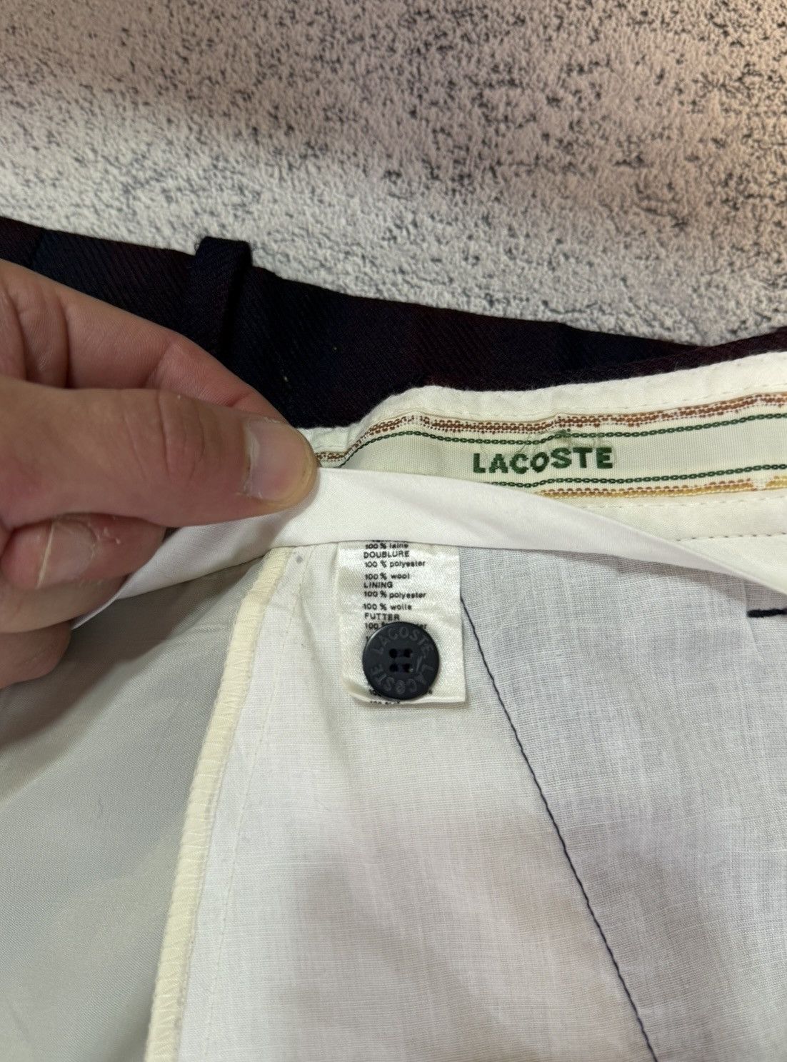 Lacoste Vintage Lacoste Pants Trousers Men Made In France Wool Plaid Size US 30 / EU 46 - 6 Thumbnail