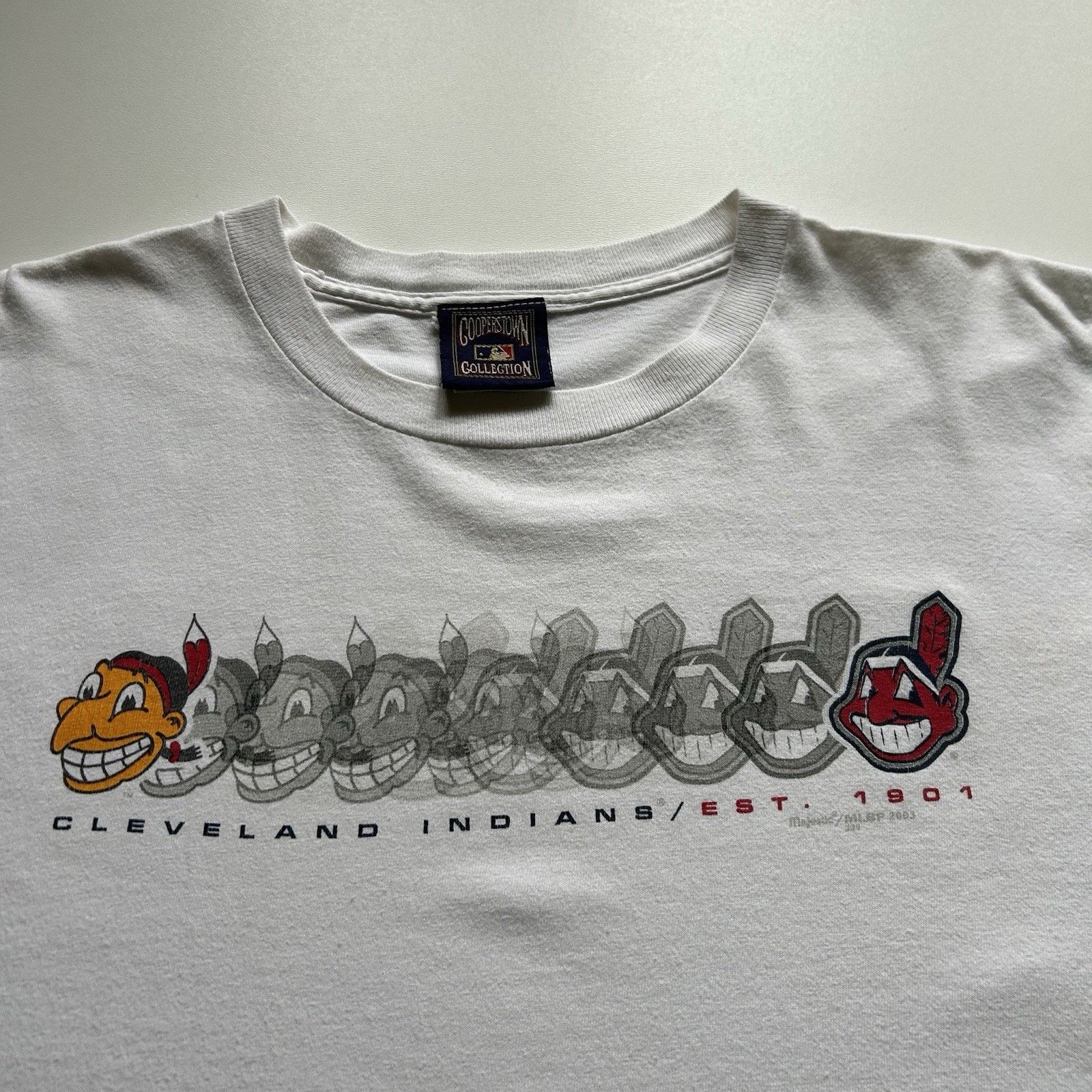 Majestic Cleveland Indians Majestic T-Shirt 2XL Vintage Y2K MLB Rare Size US XXL / EU 58 / 5 - 2 Thumbnail