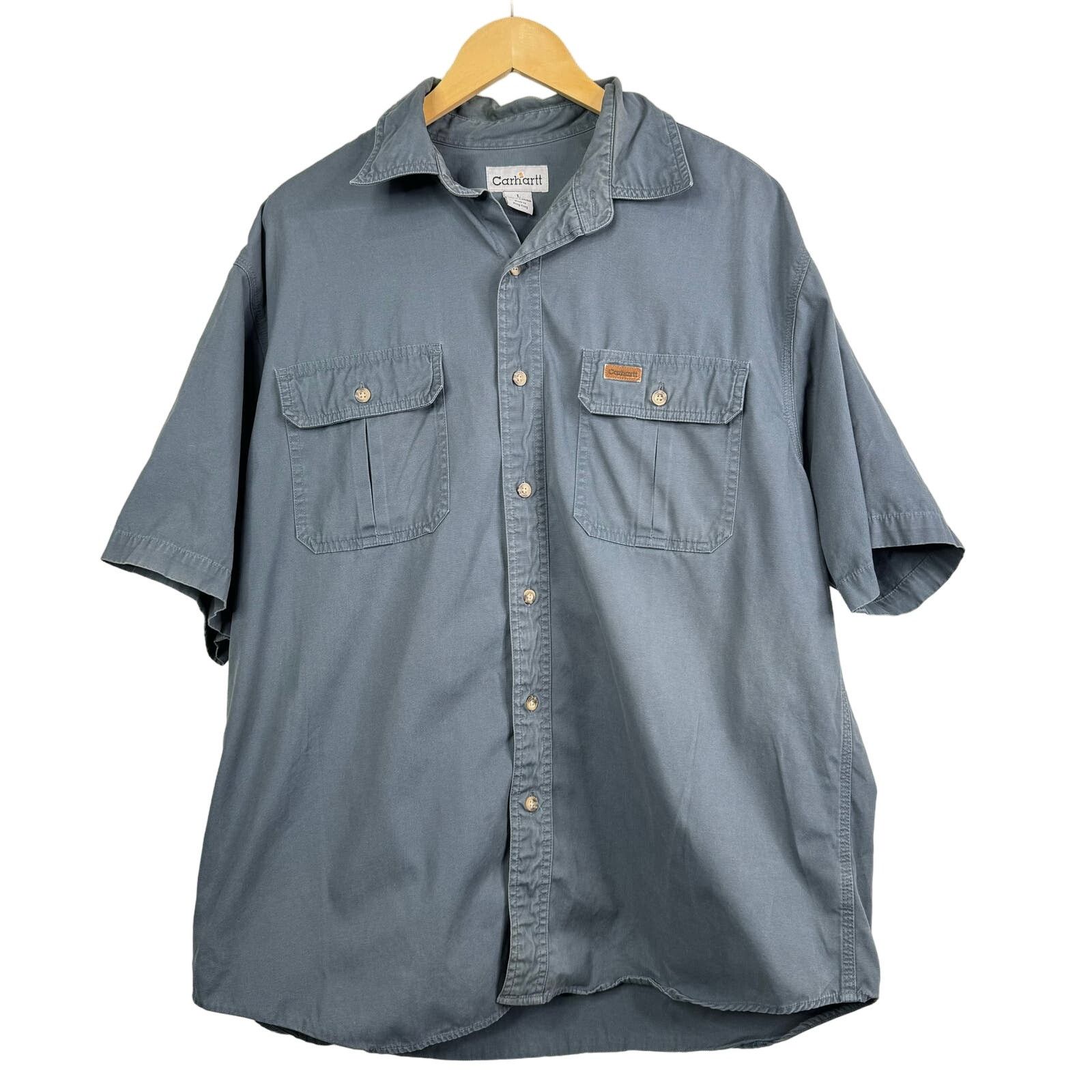 Carhartt Carhartt Shirt Button Down Workwear Pockets Men's Size L Size US L / EU 52-54 / 3 - 1 Thumbnail