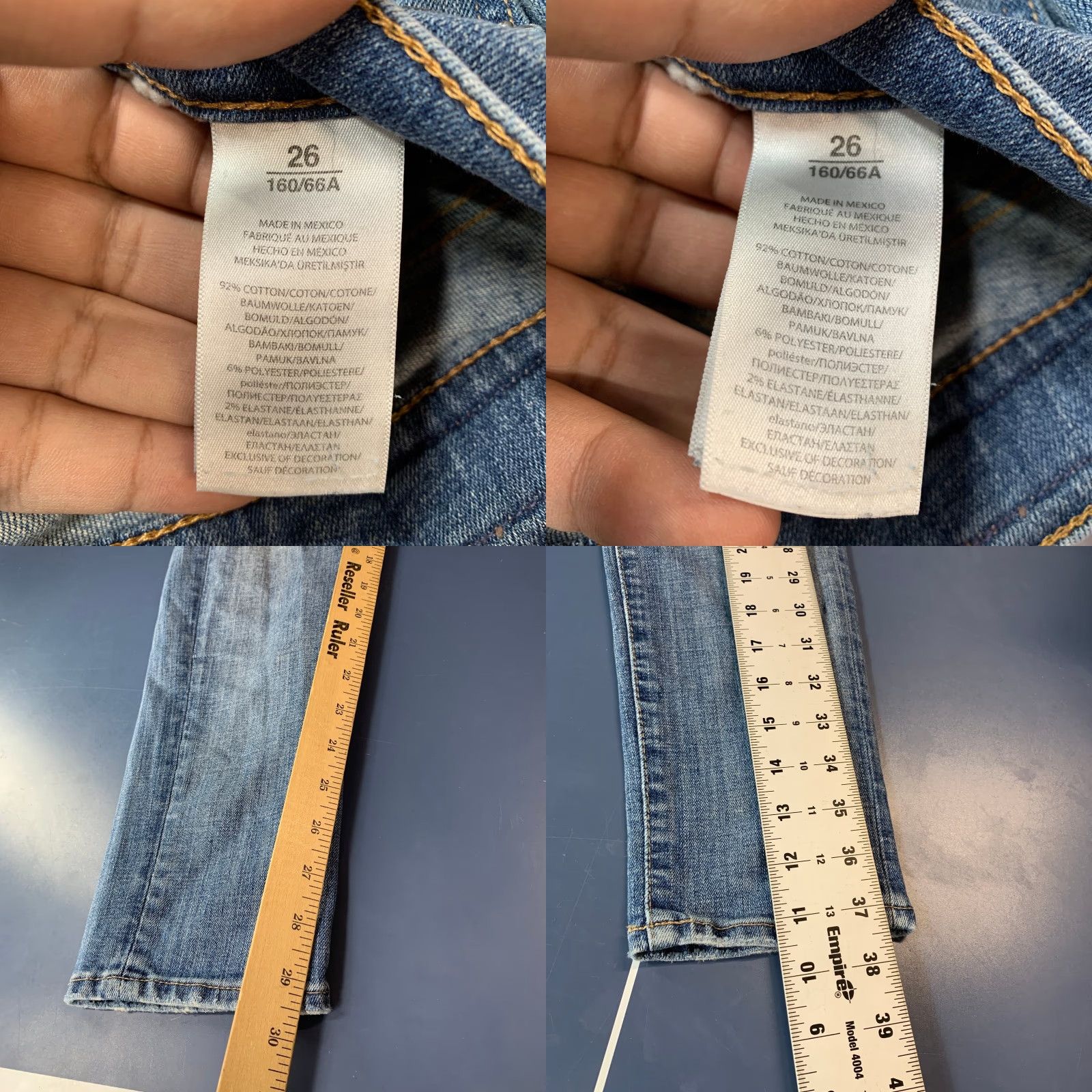 Polo Ralph Lauren Polo Ralph Lauren Jeans Womens 26 Denim Blue Tompkins Skinny Fit 28x29.5 Size 26" / US 2 / IT 38 - 8 Thumbnail