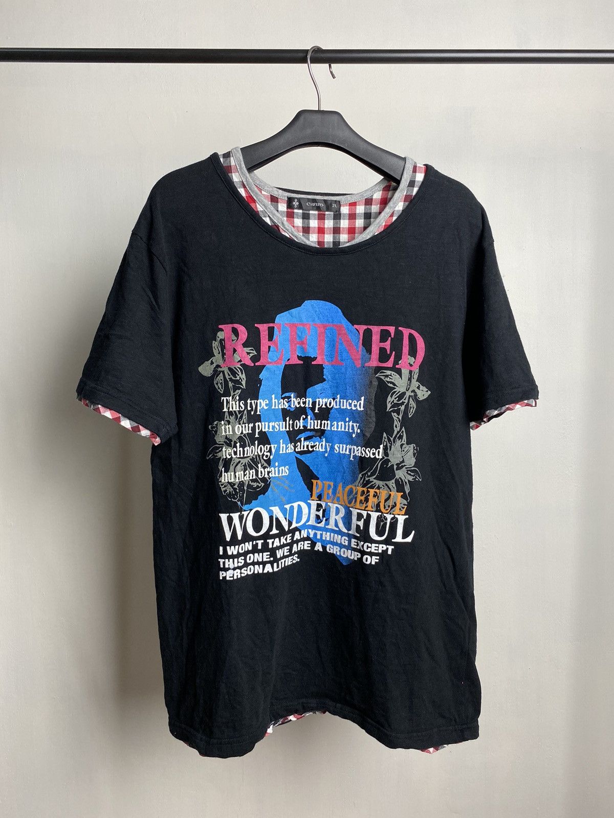 image of 14Th Addiction x If Six Was Nine Craps Jpn Double Layer Poem Tshirt in Black, Men's (Size Large)