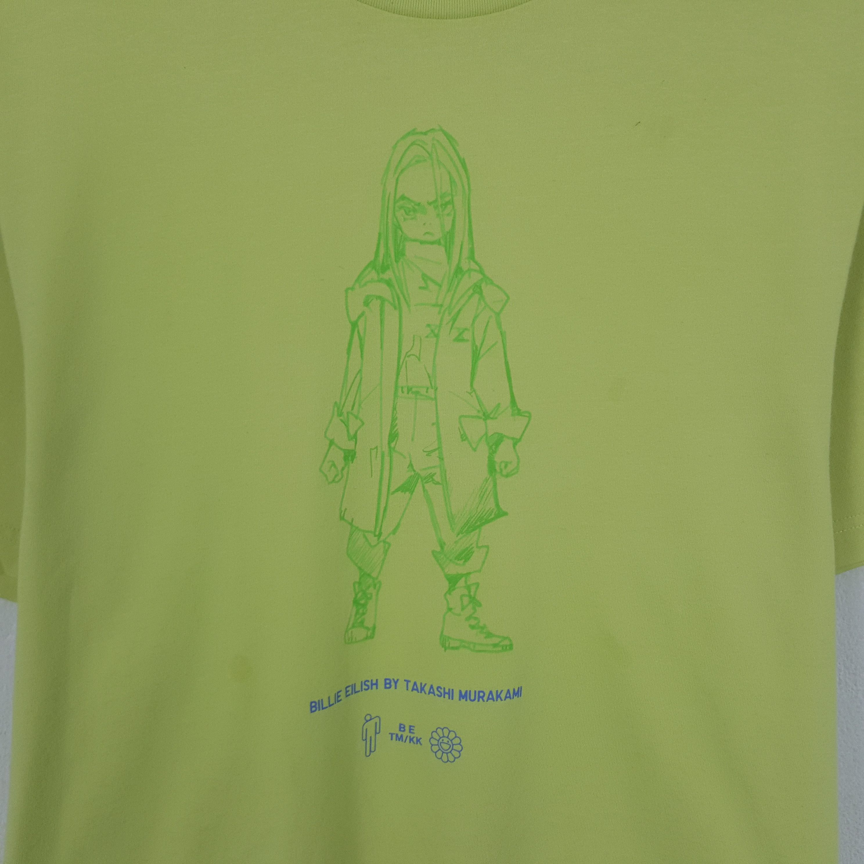Billie Eilish × Takashi Murakami Vintage Billie Eilish By Takashi Murakami Tshirt Size US M / EU 48-50 / 2 - 2 Thumbnail