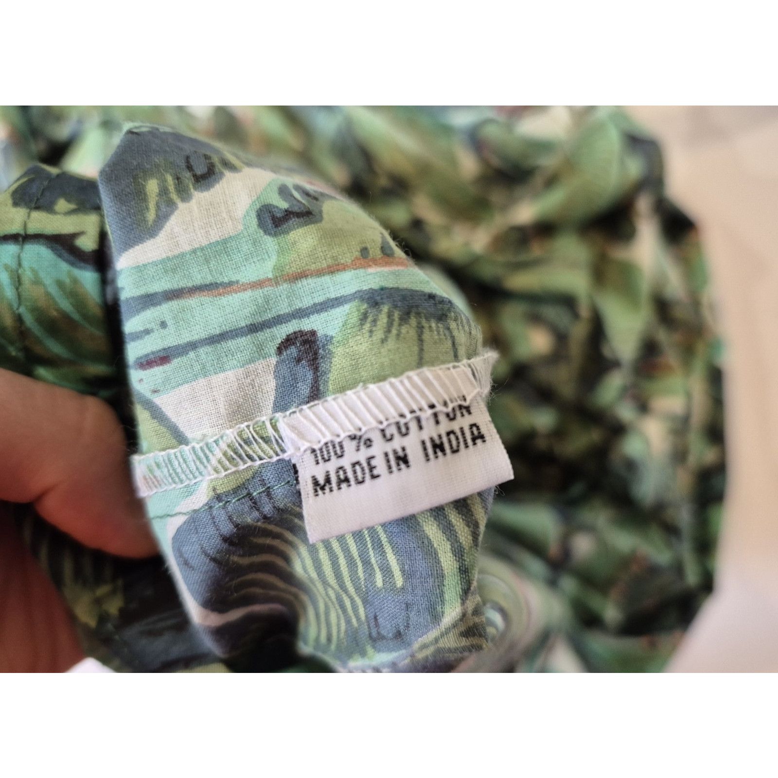 Other New India Collection Tropical Hand Blocked Med Cotton Dress Size M / US 6-8 / IT 42-44 - 7 Thumbnail