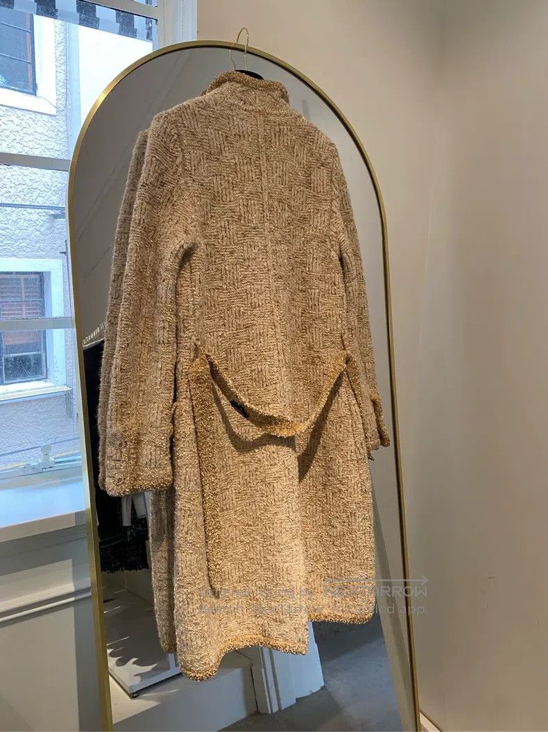 Chanel Chanel 20A gold glitter knitted jacket with belt Size XXS / US 00 / IT 34 - 4 Thumbnail