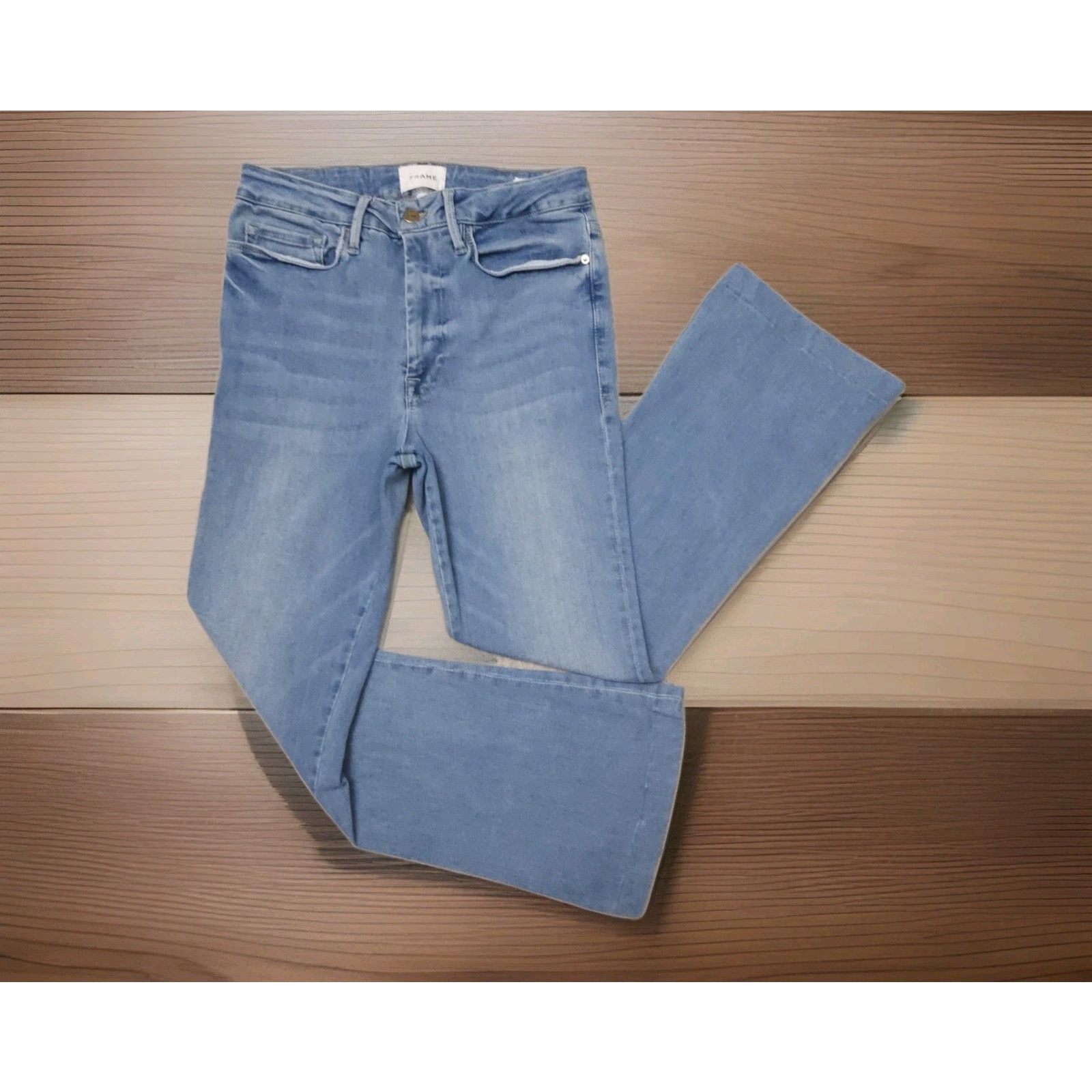 Frame Frame Le One Flare Jeans in Caspio Womens Size 2 Size 26" / US 2 / IT 38 - 6 Thumbnail