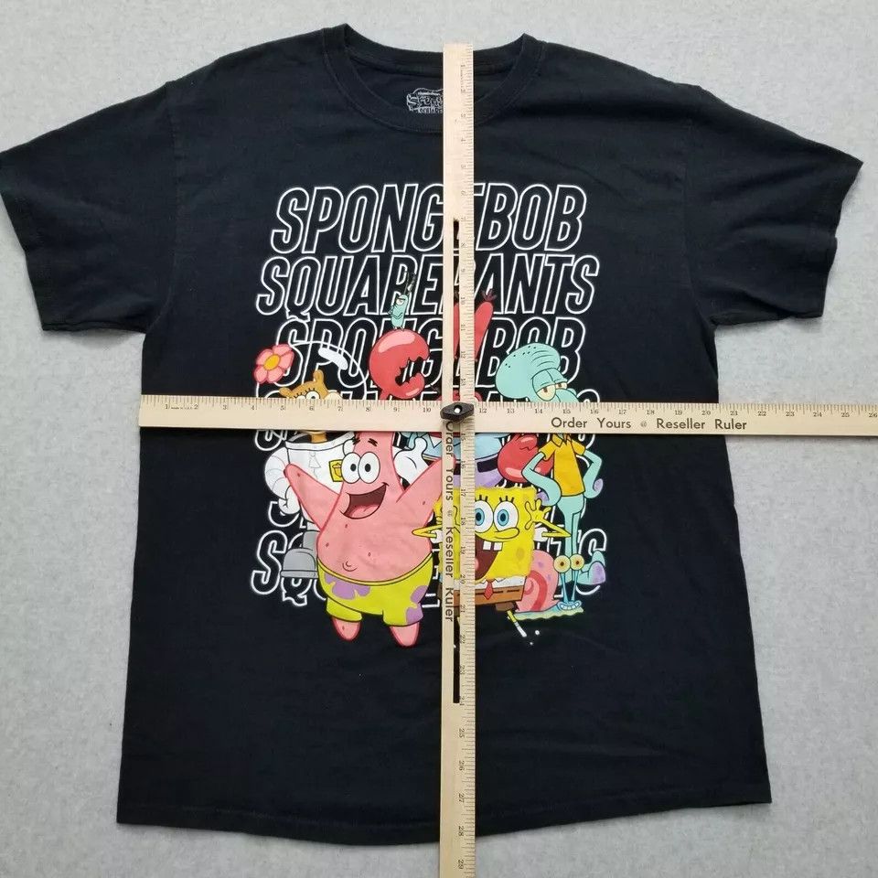 Nickelodeon SpongeBob Shirt Mens Large Black Short Sleeve Crew Neck Size US L / EU 52-54 / 3 - 8 Thumbnail