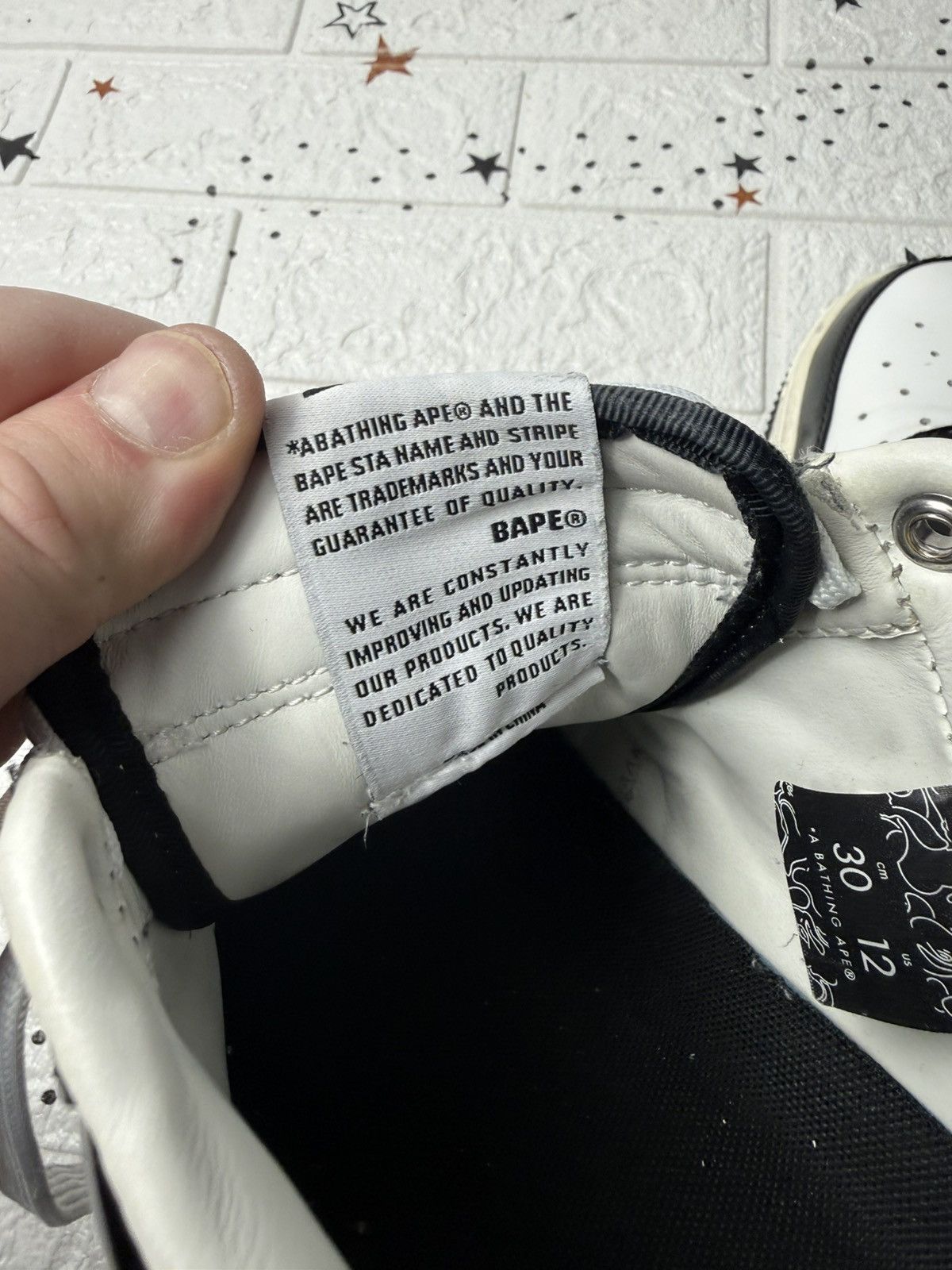 Bape A Bathing Ape Bape Sta Men US12 UK11 EUR46 Sneakers Casual Size US 12 / EU 45 - 17 Thumbnail