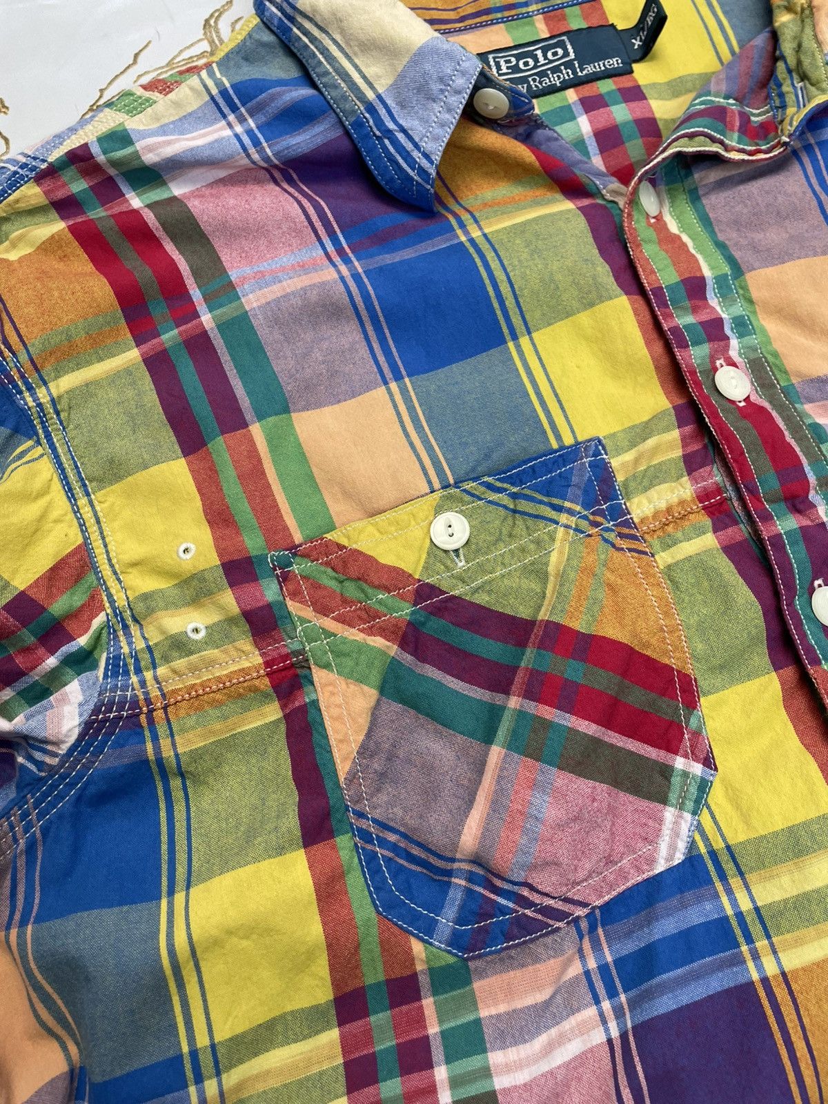 Polo Ralph Lauren × Ralph Lauren Vintage Polo Ralph Lauren Men Plaid Button Up Shirt Size XL Size US XL / EU 56 / 4 - 5 Thumbnail