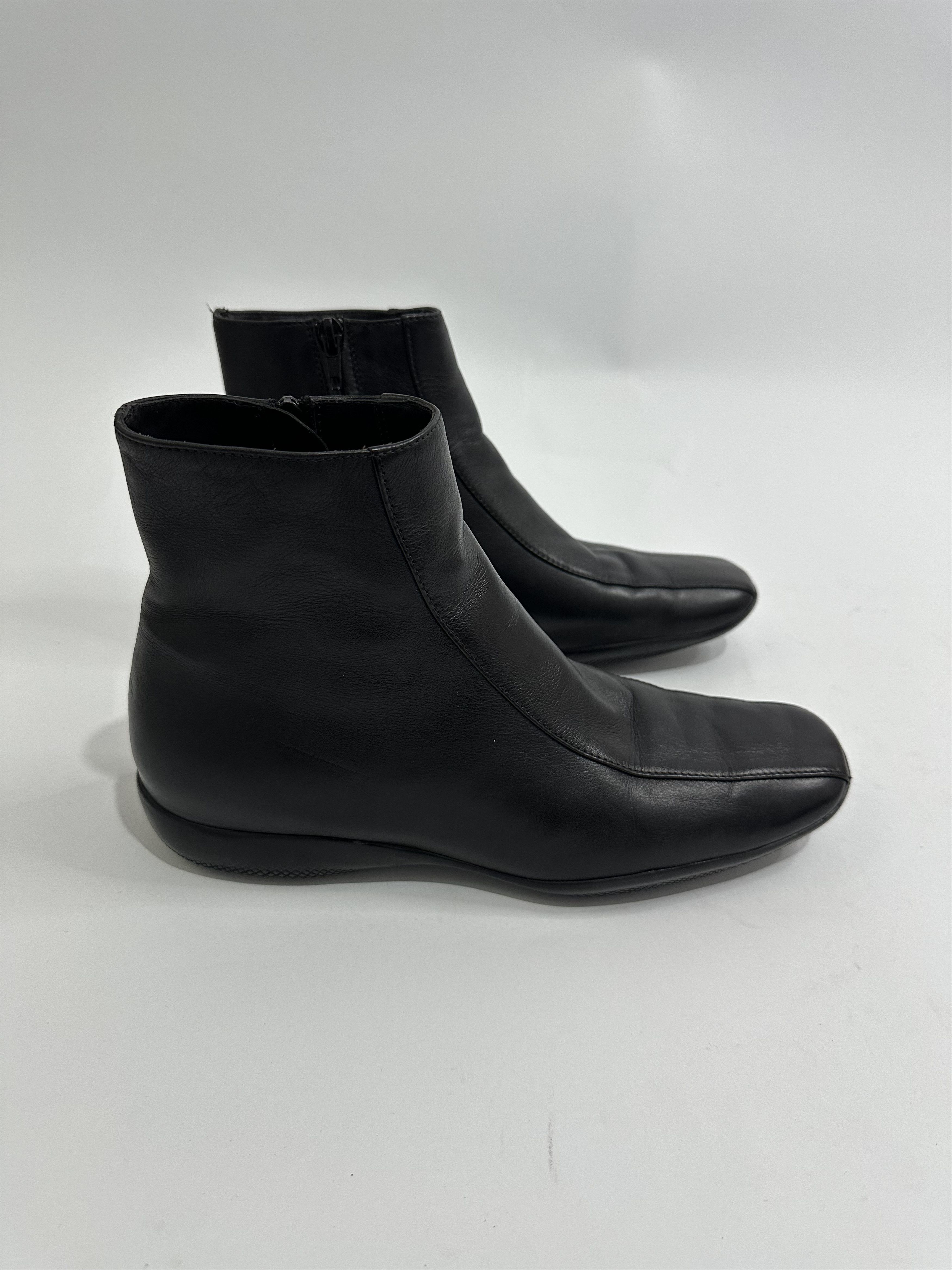 Miu Miu × Prada × Vintage Vintage PRADA Women's Leather Linea Rossa Boots Size 39.5 EU Size US 9.5 / IT 39.5 - 6 Thumbnail