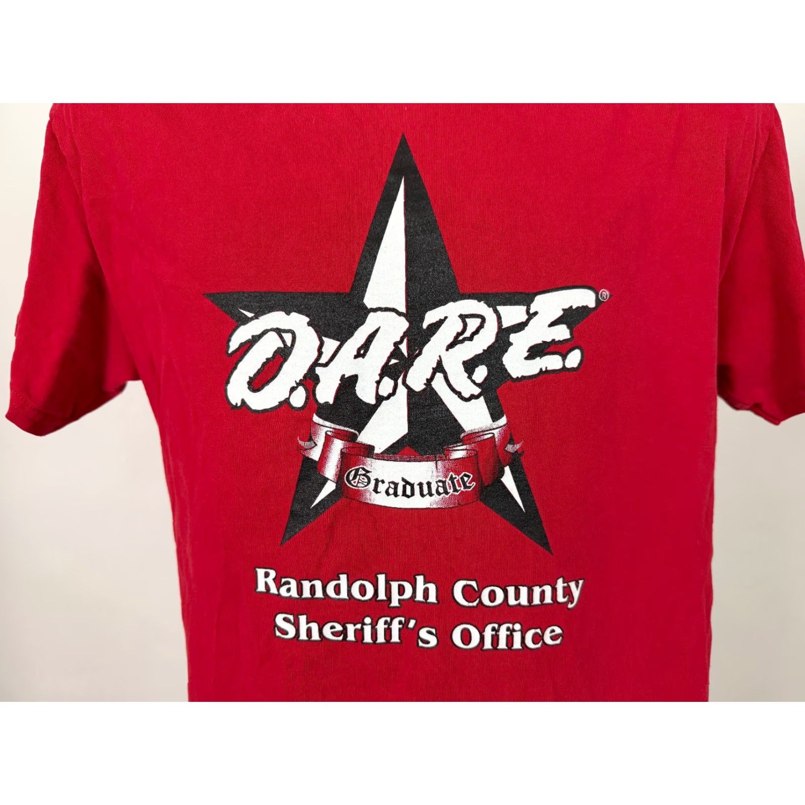 Gildan VINTAGE Dare T-Shirt Men M Red Gildan T-Shirt Short Sleeve Crew Neck Graphic Print 2000s Grunge Hipster School Size US M / EU 48-50 / 2 - 2 Thumbnail