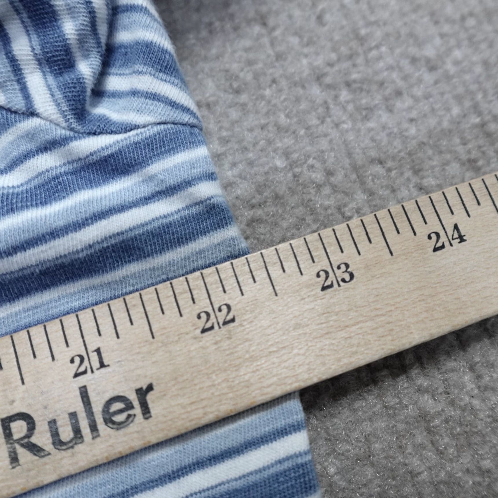 johnnie-O johnnie-O Sweater Long Sleeve Blue Striped 1/4 Button Mock Collar Pullover L Men Size US L / EU 52-54 / 3 - 7 Thumbnail