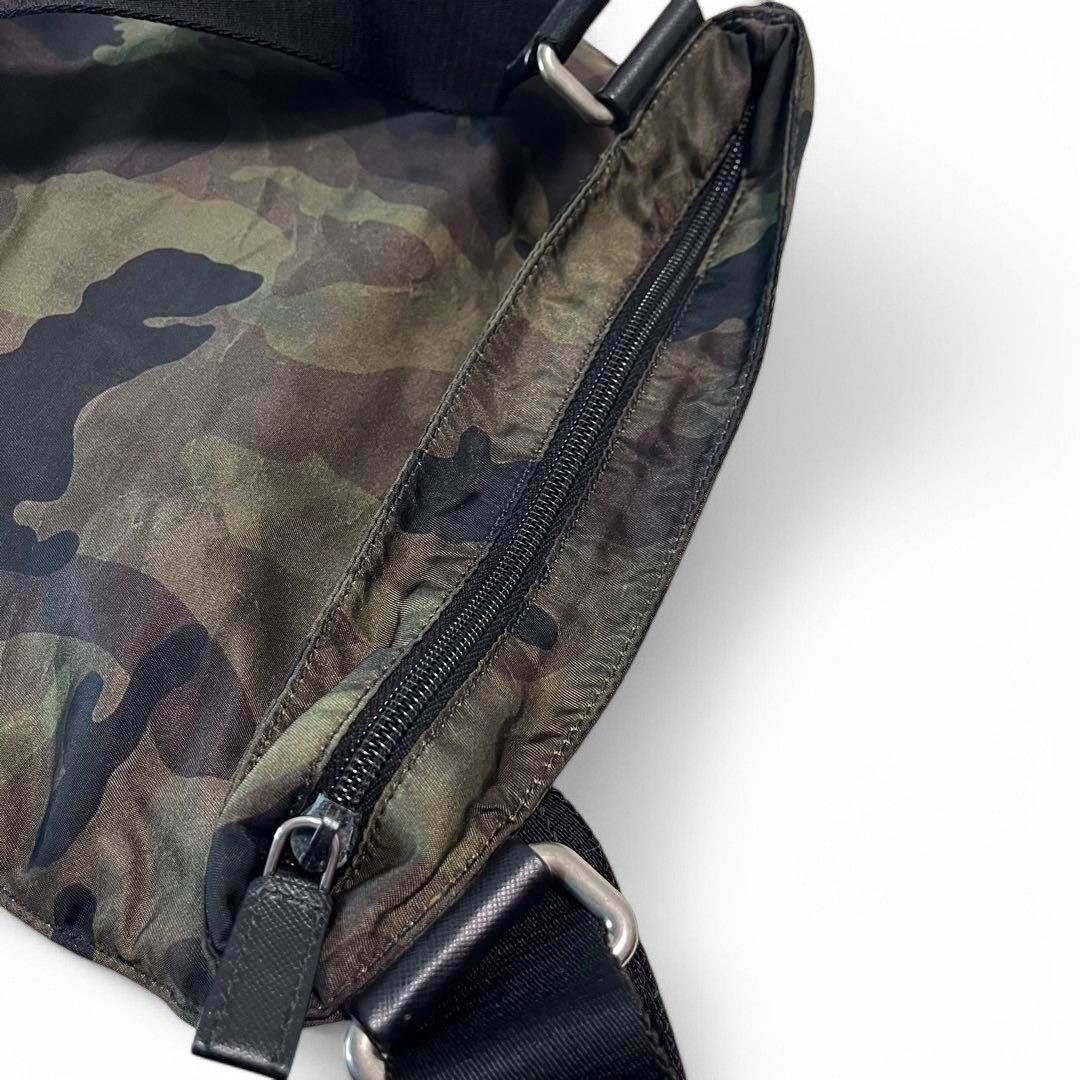 Prada Prada - Nylon Camo Shoulder Bag Crossbody Triangle Logo Size ONE SIZE - 8 Thumbnail