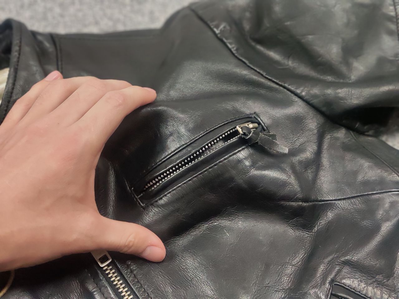 Vintage Warson Vintage Speed Black Leather Retro Motorcycle jacket Size US M / EU 48-50 / 2 - 13 Thumbnail