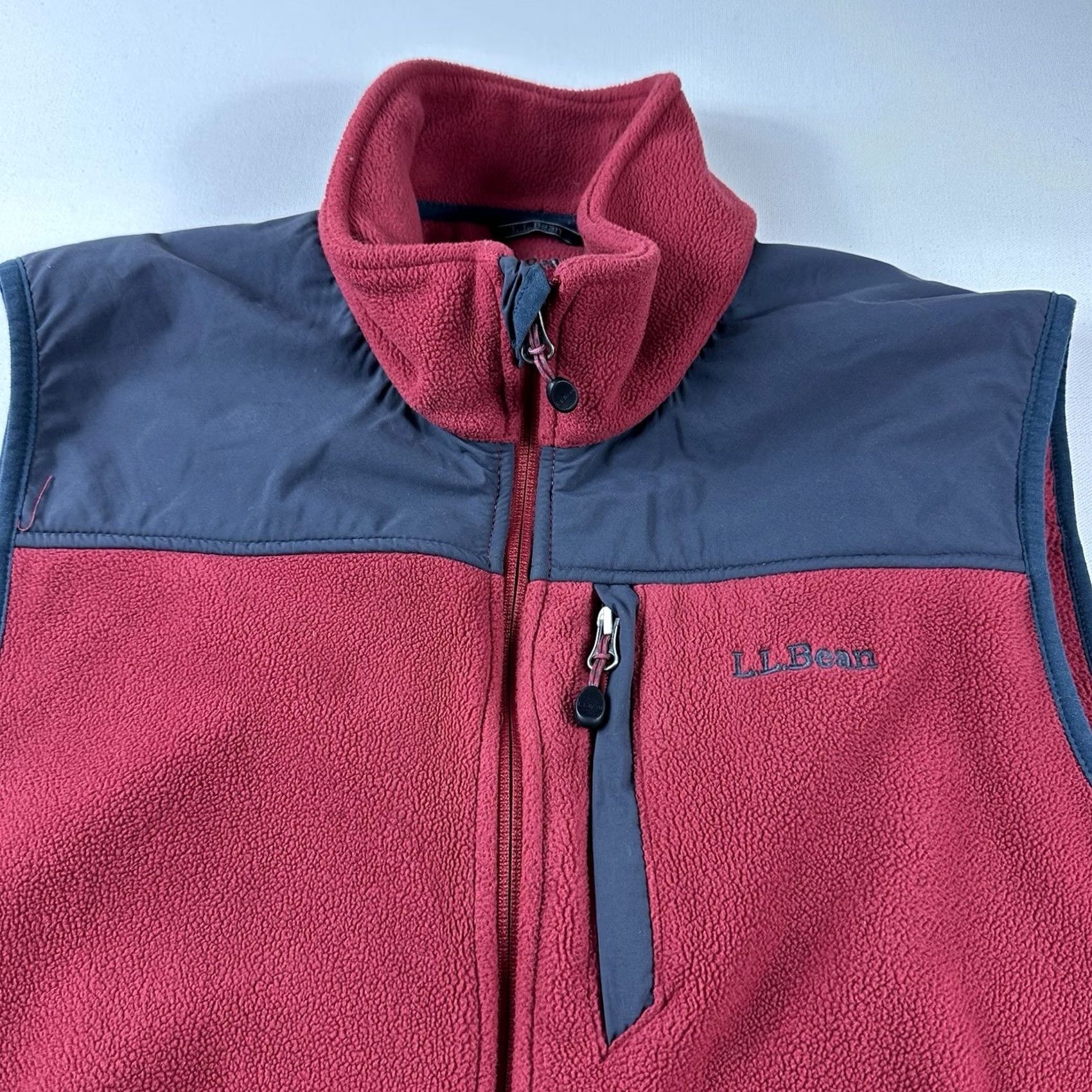 Vintage VINTAGE LL Bean Outdoors All Conditions Fleece Vest Men Large Polartec Wind Pro Red Gray Vest Mens L Football Size US L / EU 52-54 / 3 - 3 Thumbnail