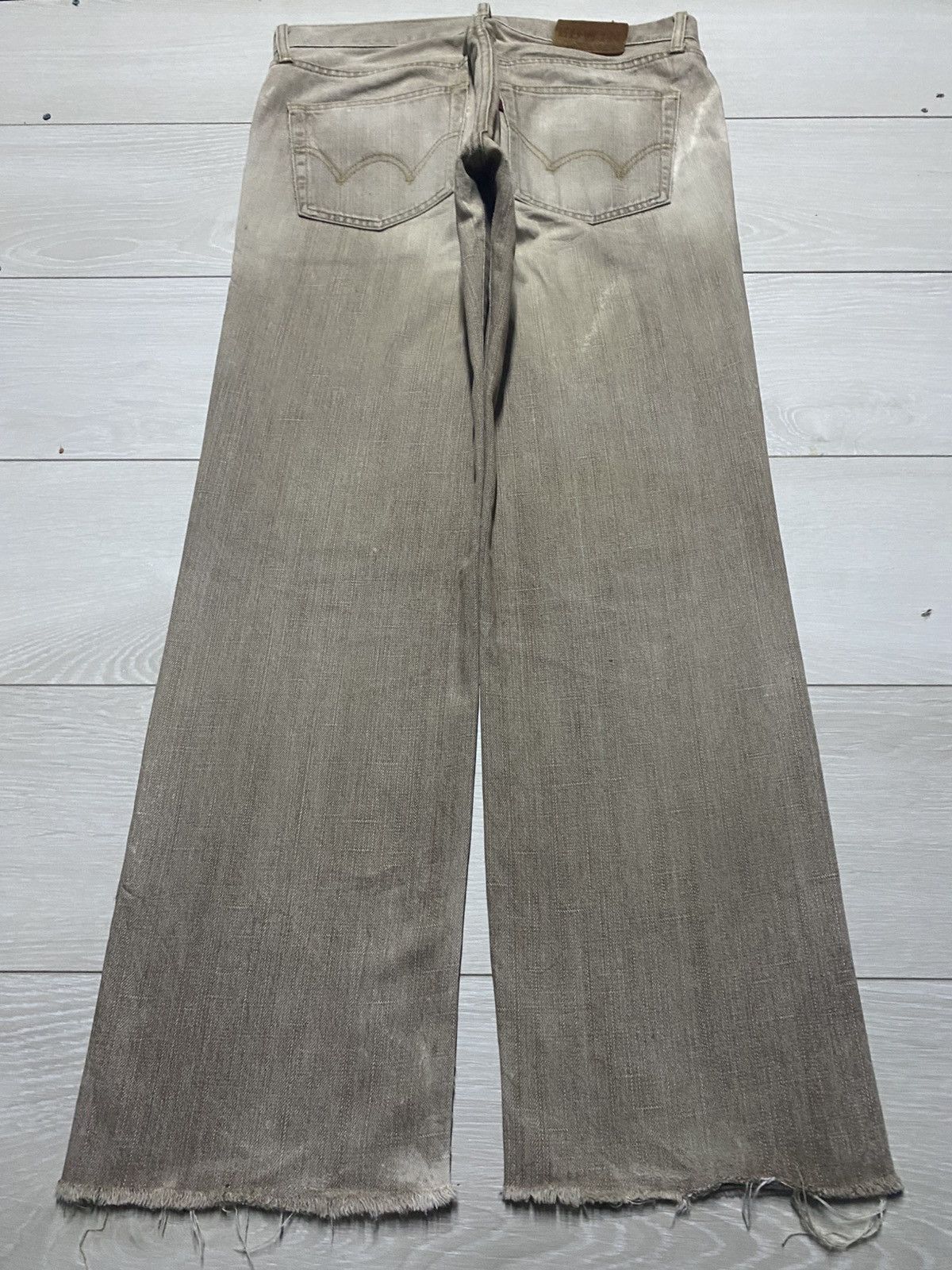 Junya Watanabe Vintage Edwin Faded Wash Distressed Baggy Jeans Size US 34 / EU 50 - 2 Thumbnail