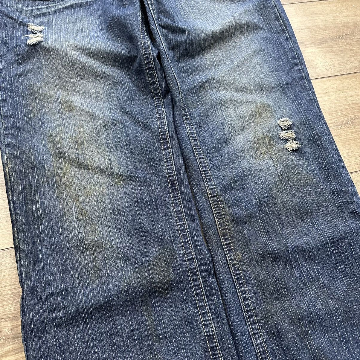 FUSAI Vintage 2000s Y2K Fusai Wide Leg Embroidered Jeans Size US 34 / EU 50 - 12 Thumbnail