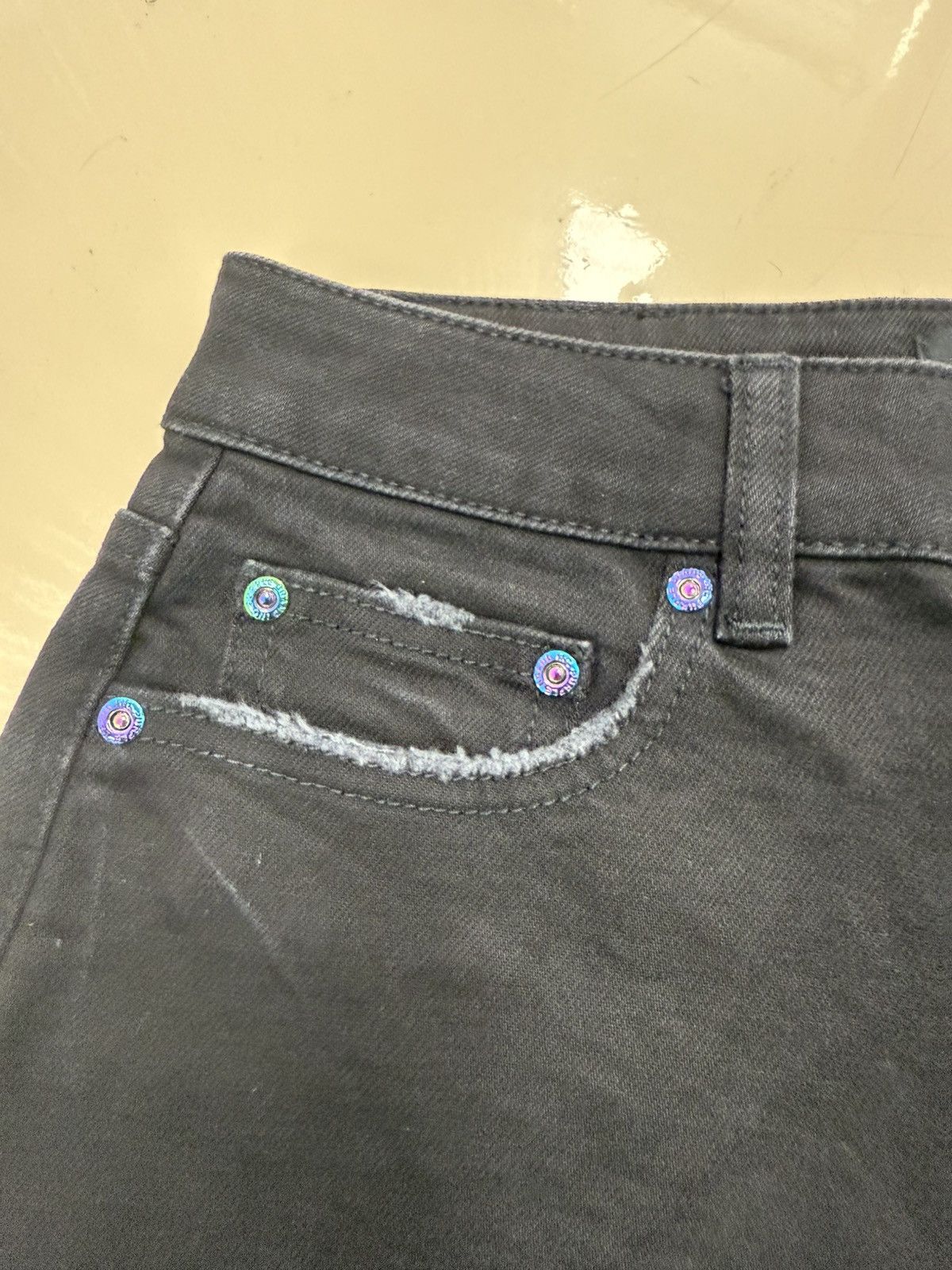 Other Purple Brand Slim Crop Rinse Black Jeans Size 26" / US 2 / IT 38 - 4 Thumbnail