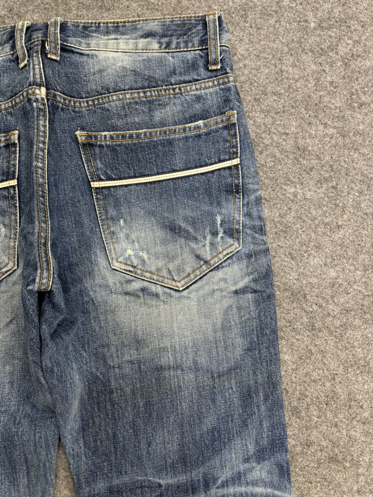 Japanese Brand 💥Sick Fades💥improves Distressed Heavy Art Fades Denim F534 Size US 33 - 10 Thumbnail