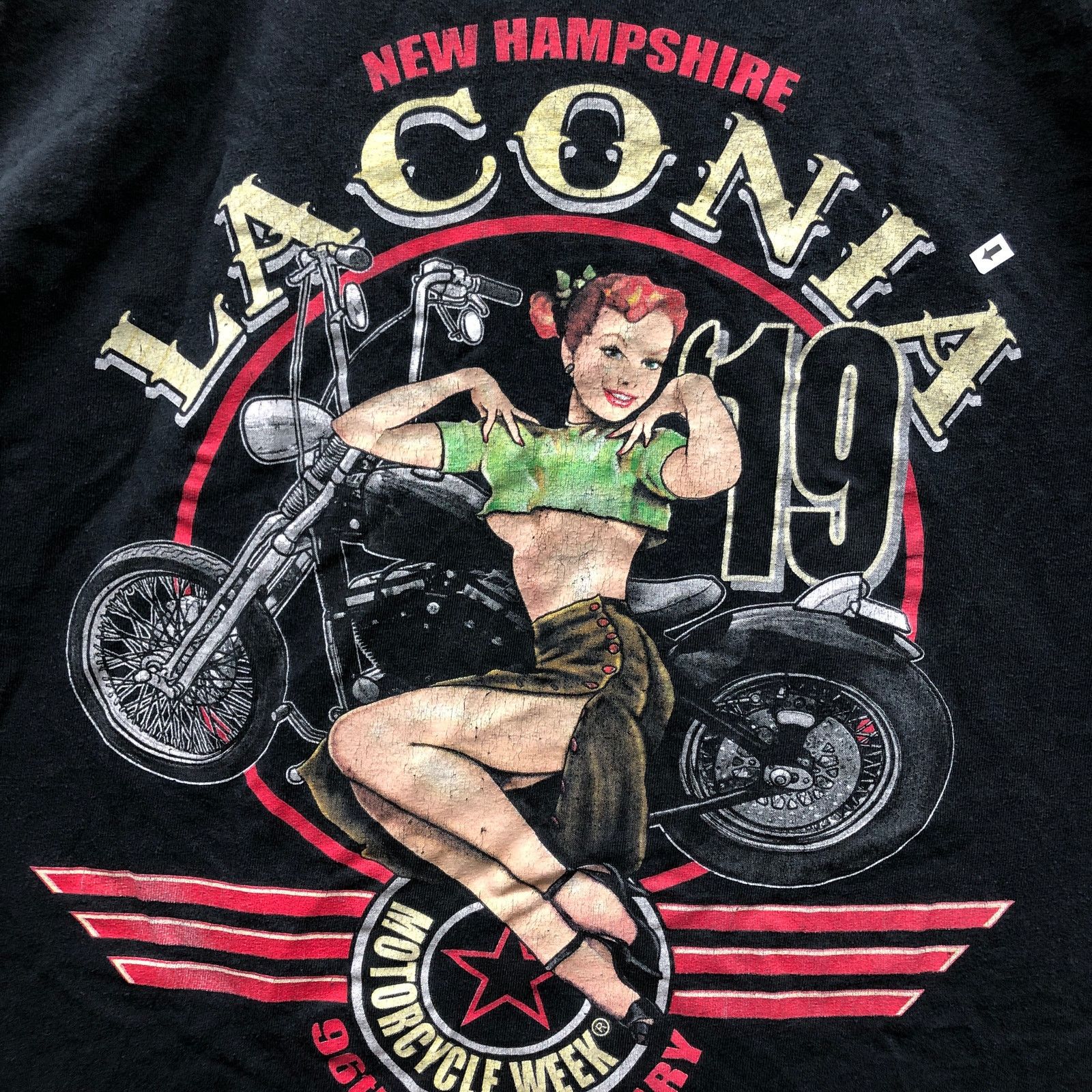 Gildan 2019 Laconia Motorcycle Week 96th Anniversary Shirt Mens 3XL Size US XXL / EU 58 / 5 - 9 Thumbnail