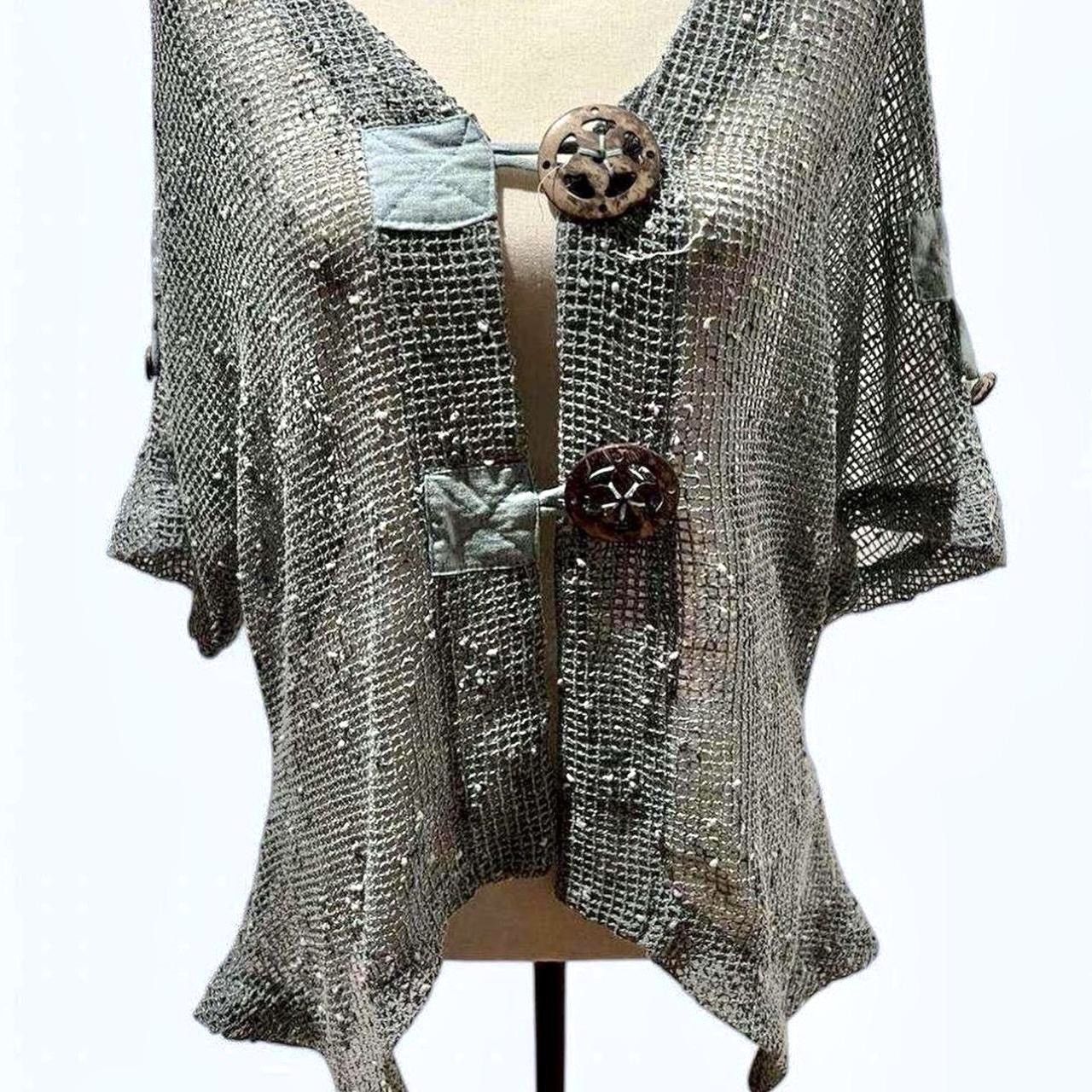 Vintage Vintage 70’s mesh cardigan Size L / US 10 / IT 46 - 1 Thumbnail