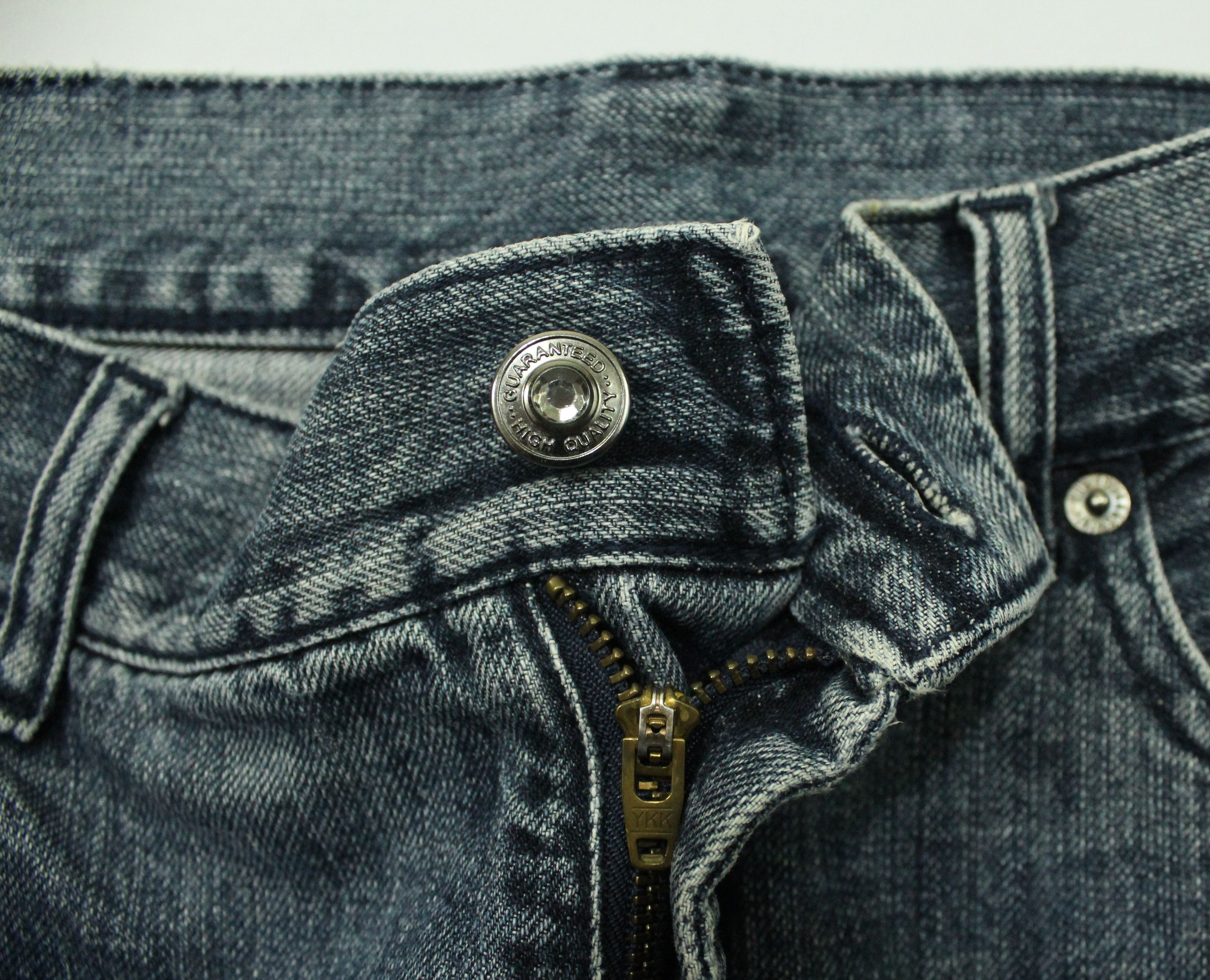 Japanese Brand Vintage Denim Embroidered Skull Logo Size US 35 - 19 Thumbnail