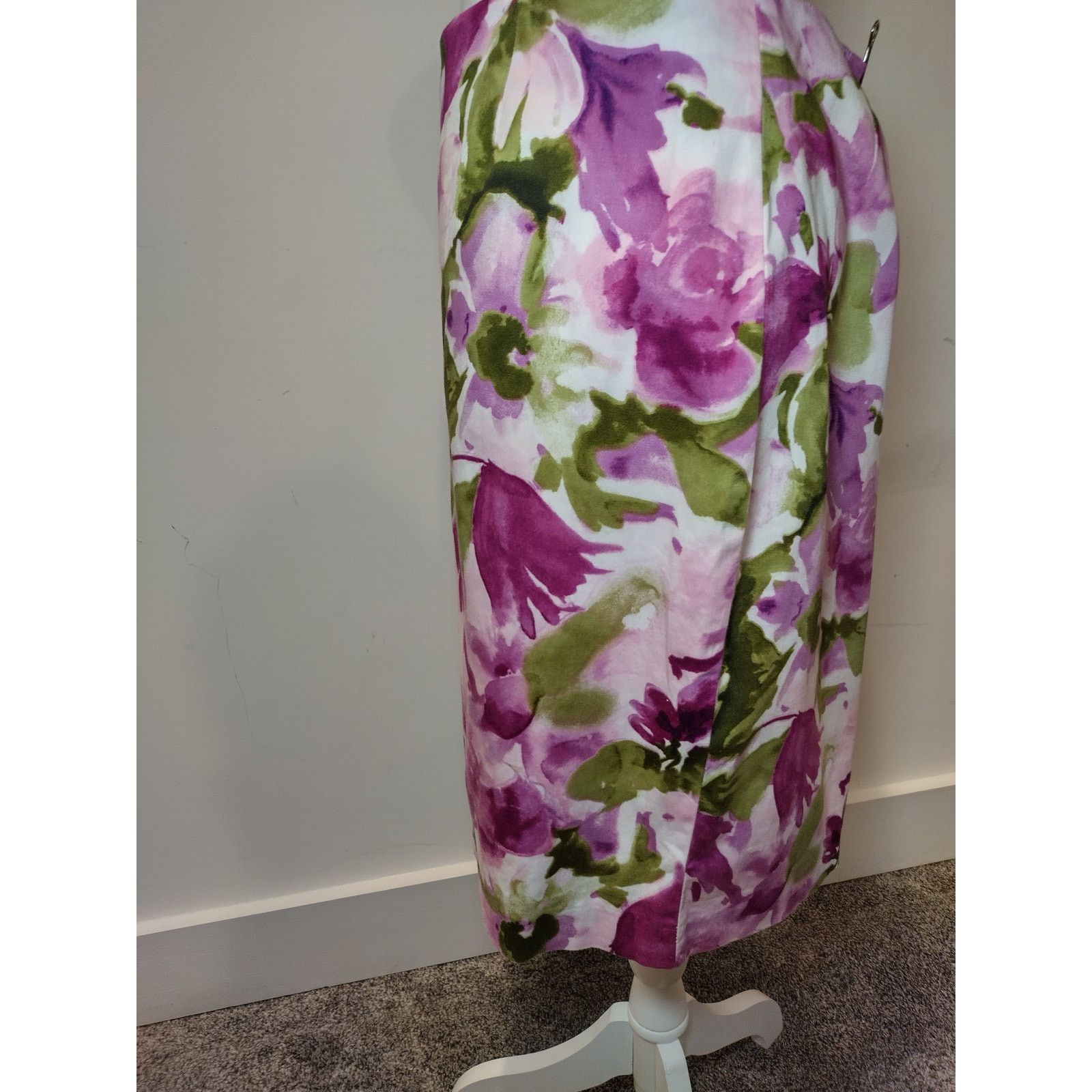 Jones New York Jones Wear Women Floral Pencil Skirt Back Zip Size 12 Size 34" / US 12 / IT 48 - 7 Thumbnail