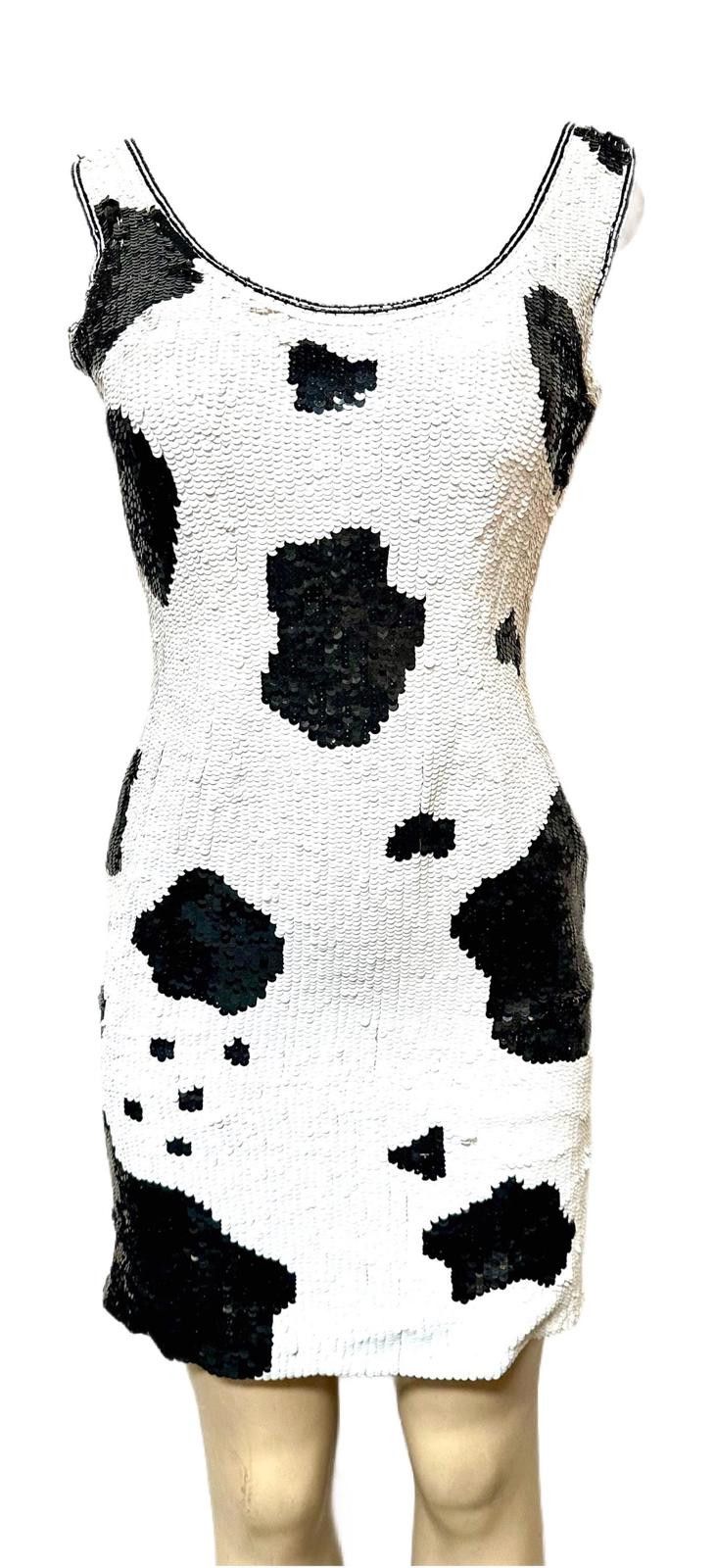 Other Sequin Black/White Cocktail Dress size 8 Size M / US 6-8 / IT 42-44 - 1 Preview