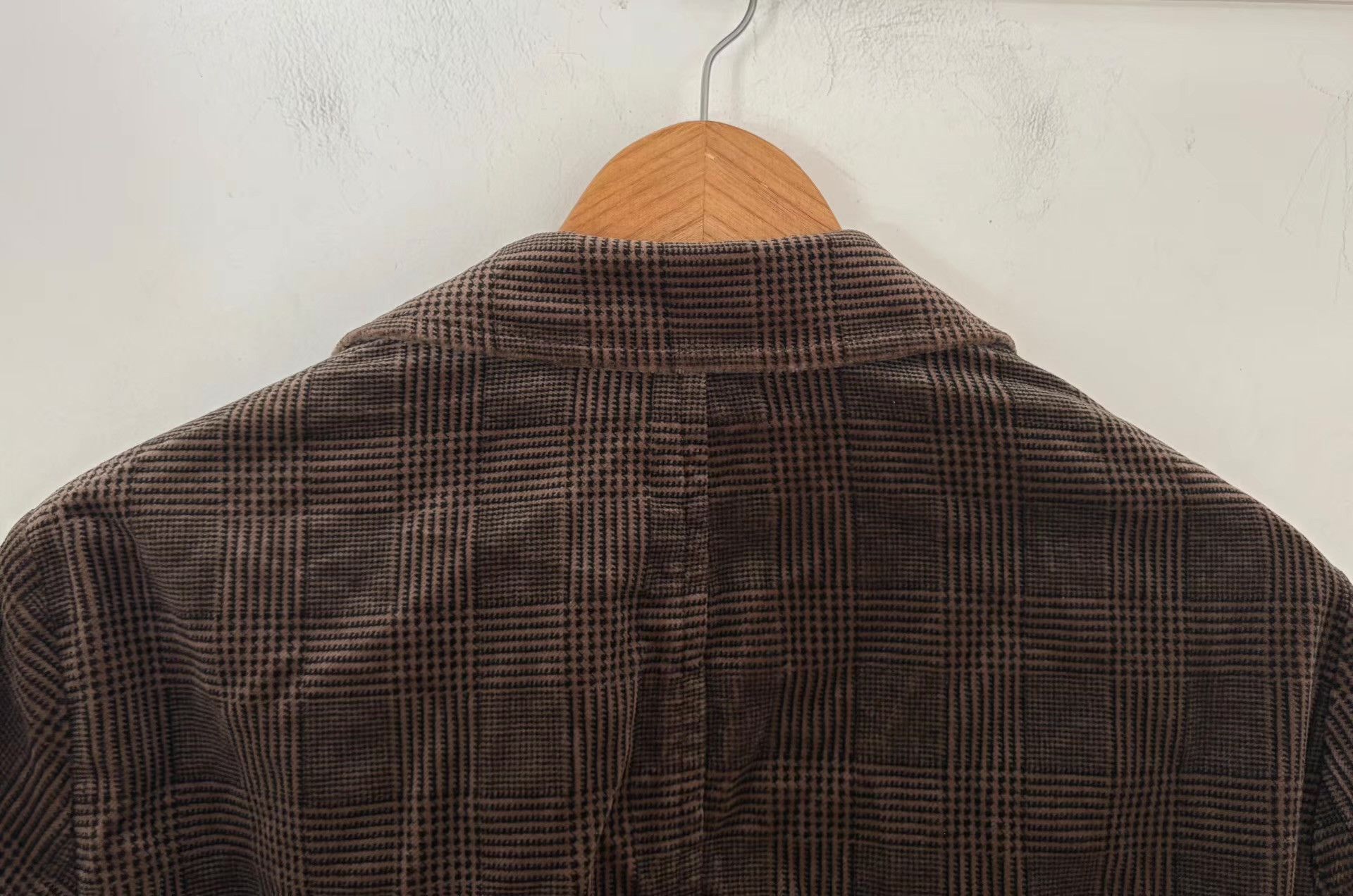 Armani Armani Collezioni Men's Velvet Check Blazer Ｑ21 Size 46R - 6 Thumbnail