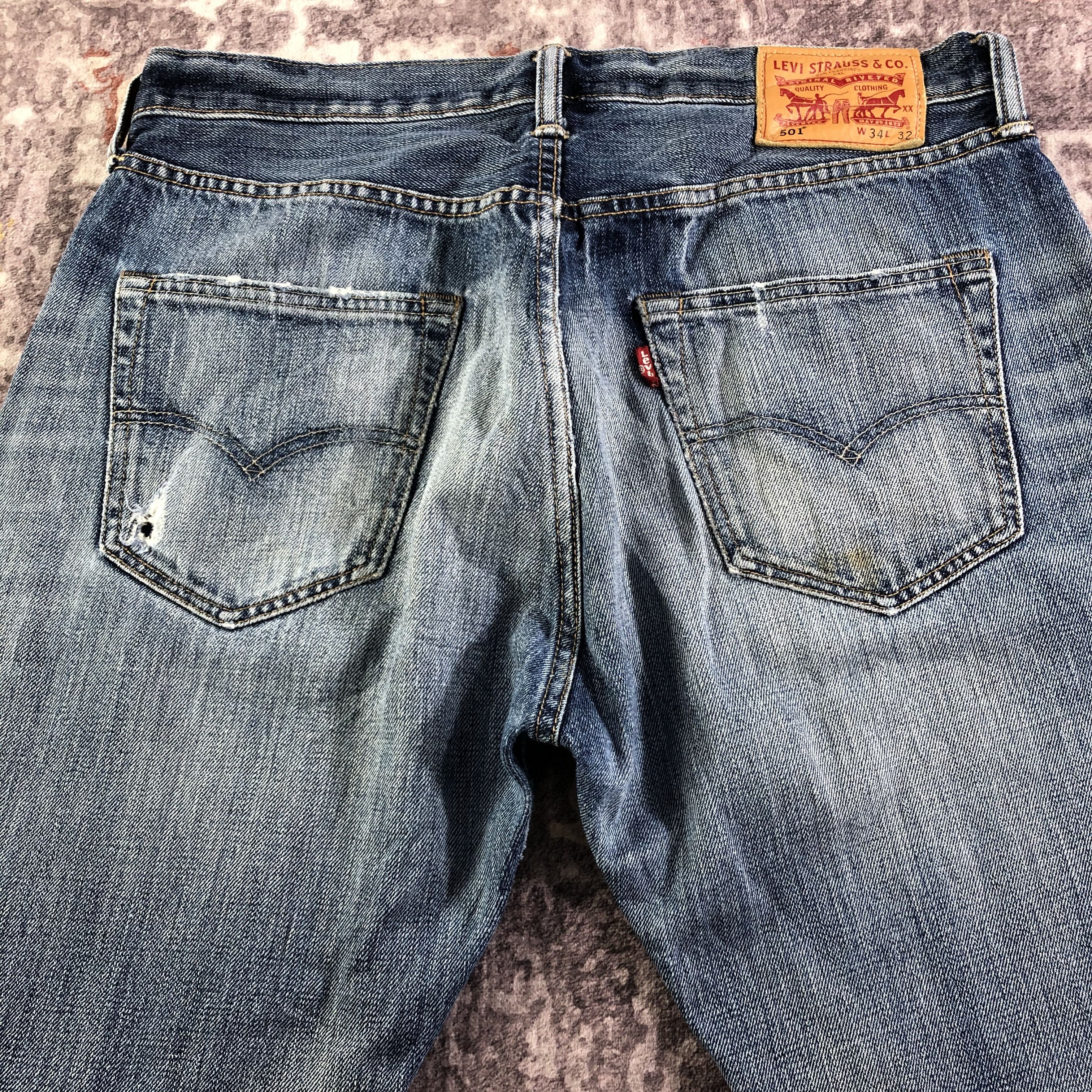 Levi's × Vintage Vintage Blue Wash Levis 501 Jeans-JM3314 Size US 34 / EU 50 - 5 Thumbnail