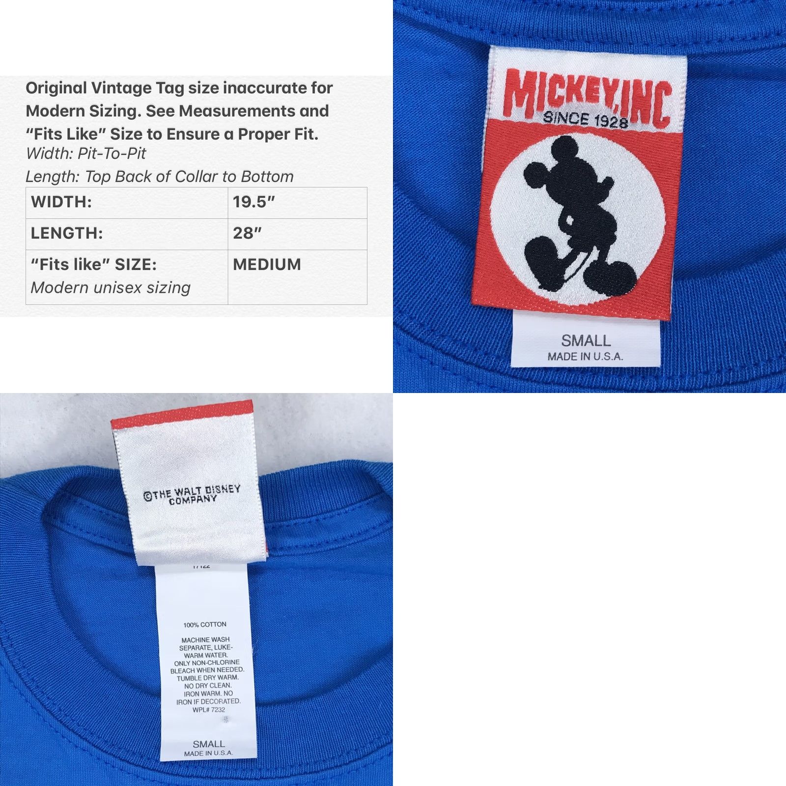 Disney VINTAGE Mickey Mouse ATHLETIC DEPT. T-Shirt Mens M Blue 90s Cartoon Disney 80s 90s Nike? Size US M / EU 48-50 / 2 - 8 Thumbnail