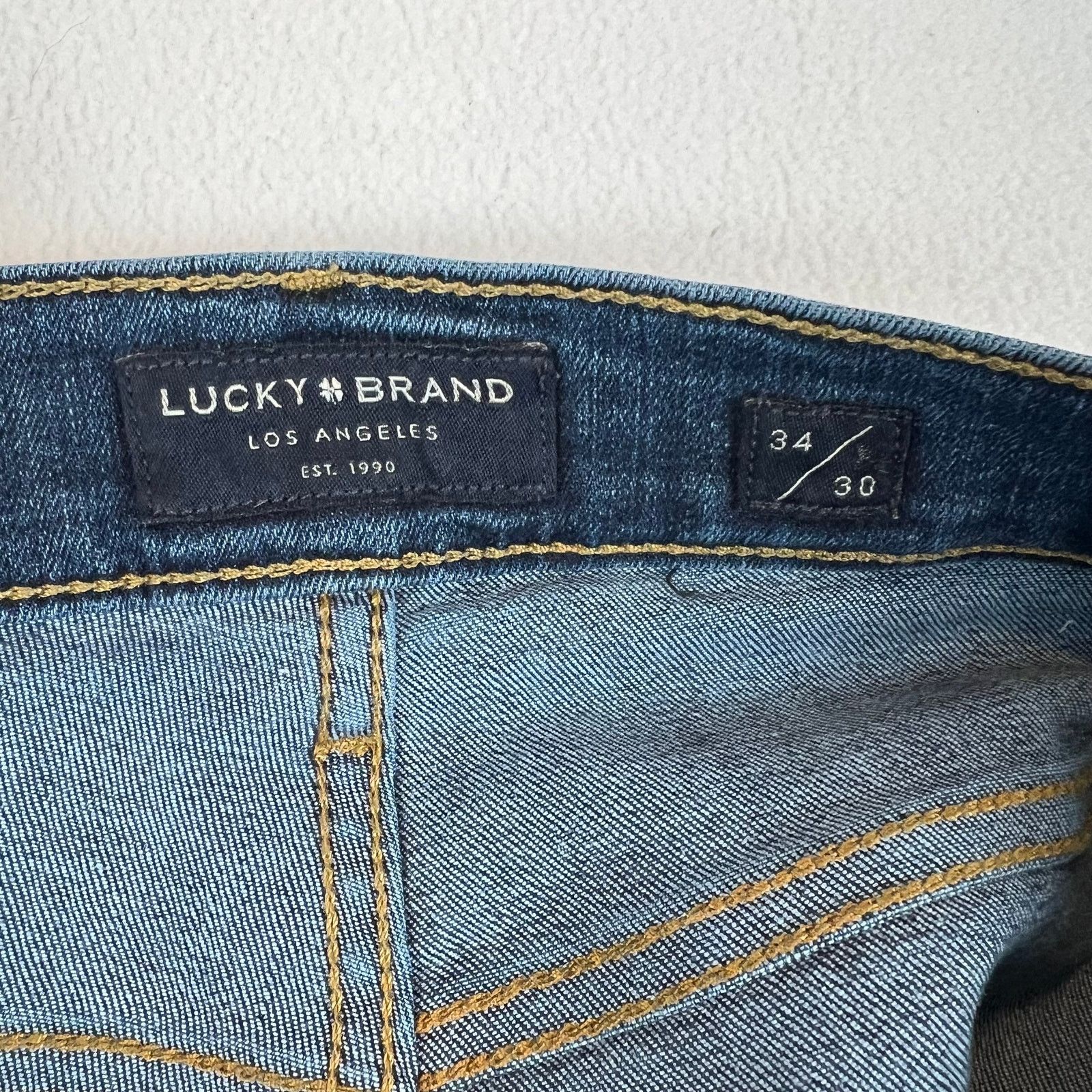 Lucky Brand Lucky Brand Jeans Mens 34x30 Blue 221 Straight Denim Size US 34 / EU 50 - 8 Thumbnail