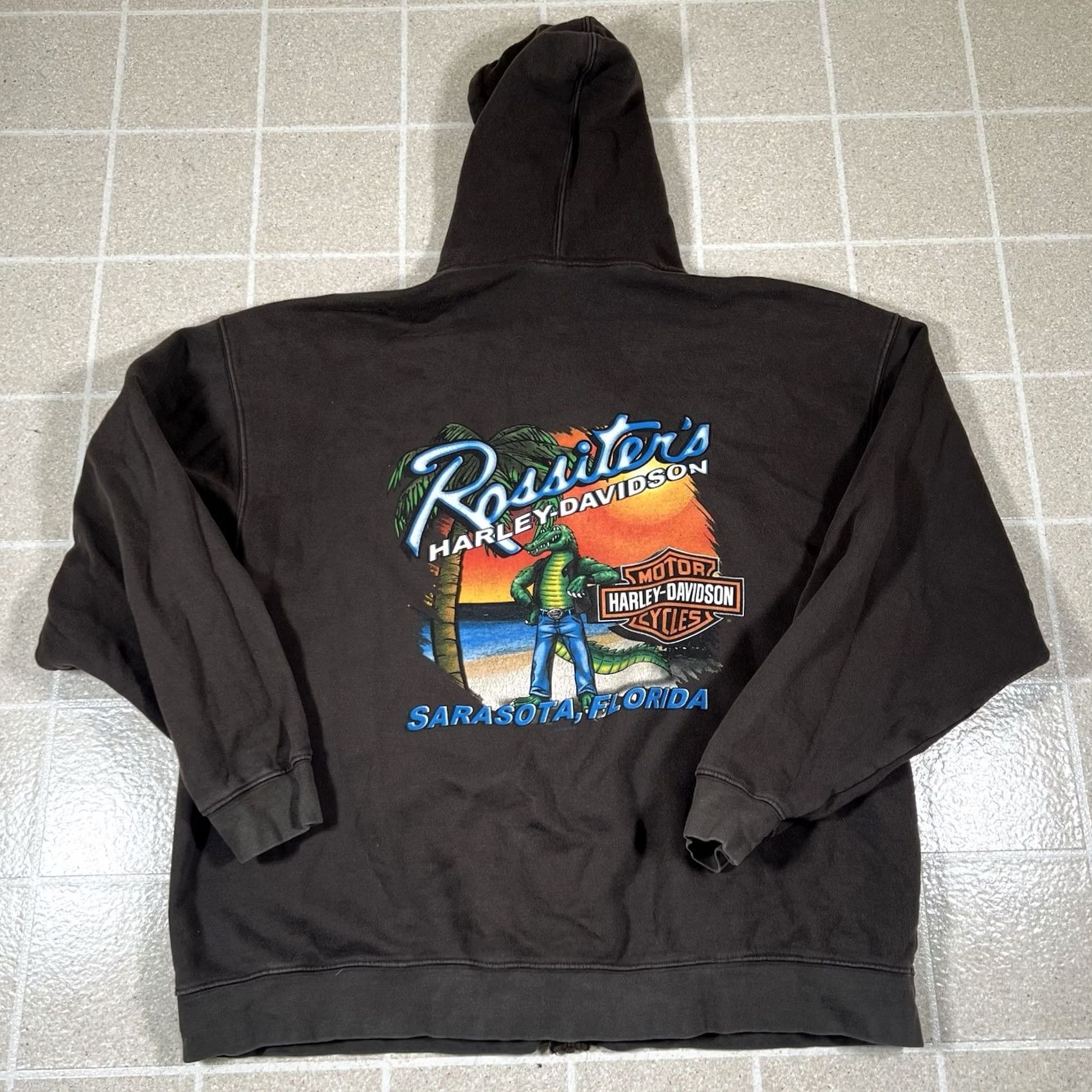 Harley Davidson VINTAGE Harley-Davidson Fear No One Full Zip Hoodie 2XL Men Gray USA Biker Hoodie Size US XXL / EU 58 / 5 - 3 Thumbnail