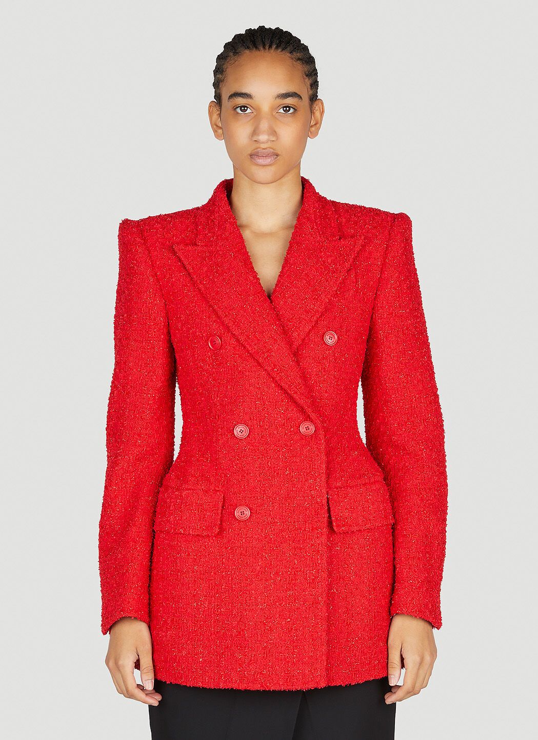 Balenciaga o1bcso1str1124 Hourglass Jacket in Red Size S / US 4 / IT 40 - 1 Thumbnail