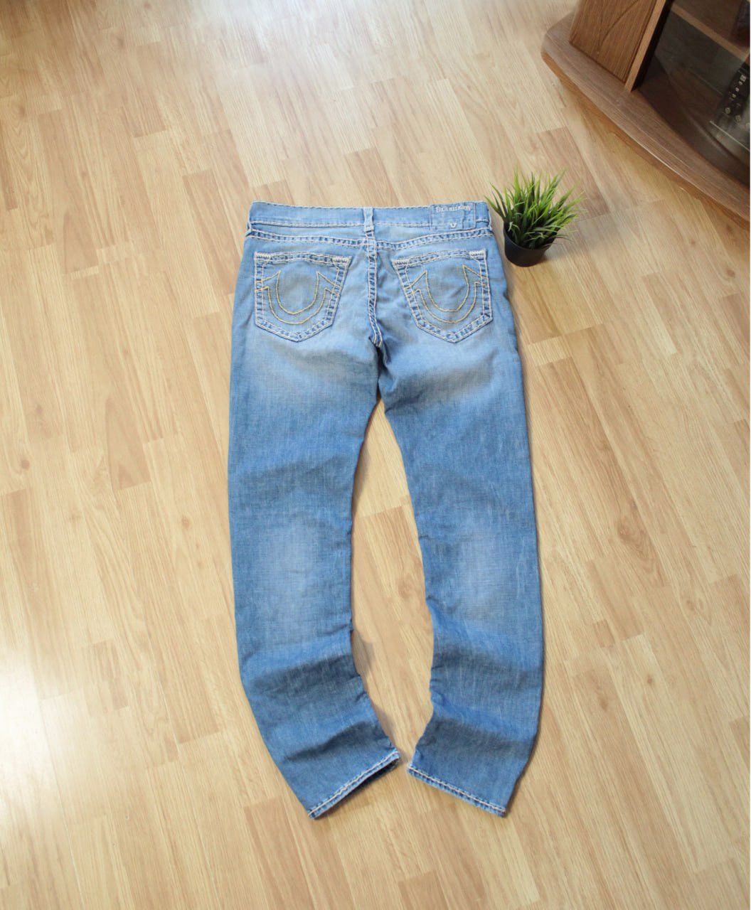 Japanese Brand 🔥 True Religion Rocco Relaxed Skinny Pants Jeans Y2K Logo Size US 34 / EU 50 - 1 Thumbnail