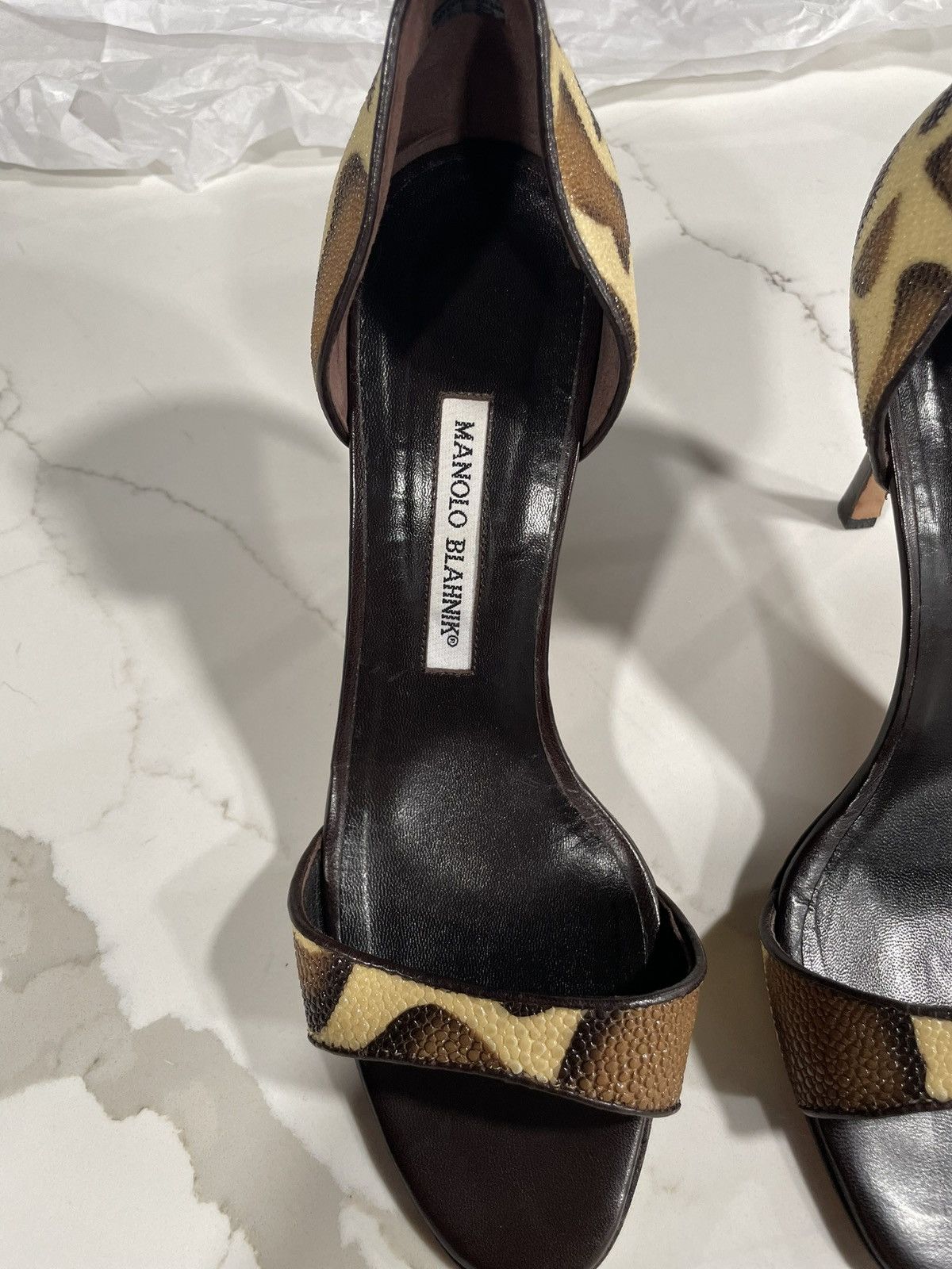 Manolo Blahnik × Vintage Manolo blahnik D’orsay Heels Size US 11 / IT 41 - 2 Thumbnail