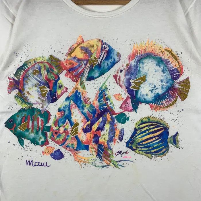 Vintage Vintage MAUI HAWAII FISH Sun Tees Artwork Illustration Size S / US 4 / IT 40 - 3 Thumbnail
