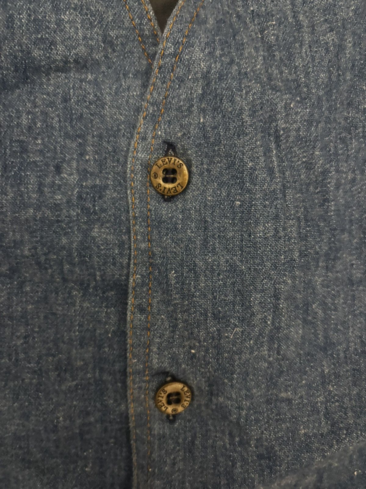 Levi's Vintage Clothing Levi’s Panatela Denim Vest Vintage Button Front Blue Jean Ve Size US L / EU 52-54 / 3 - 6 Thumbnail