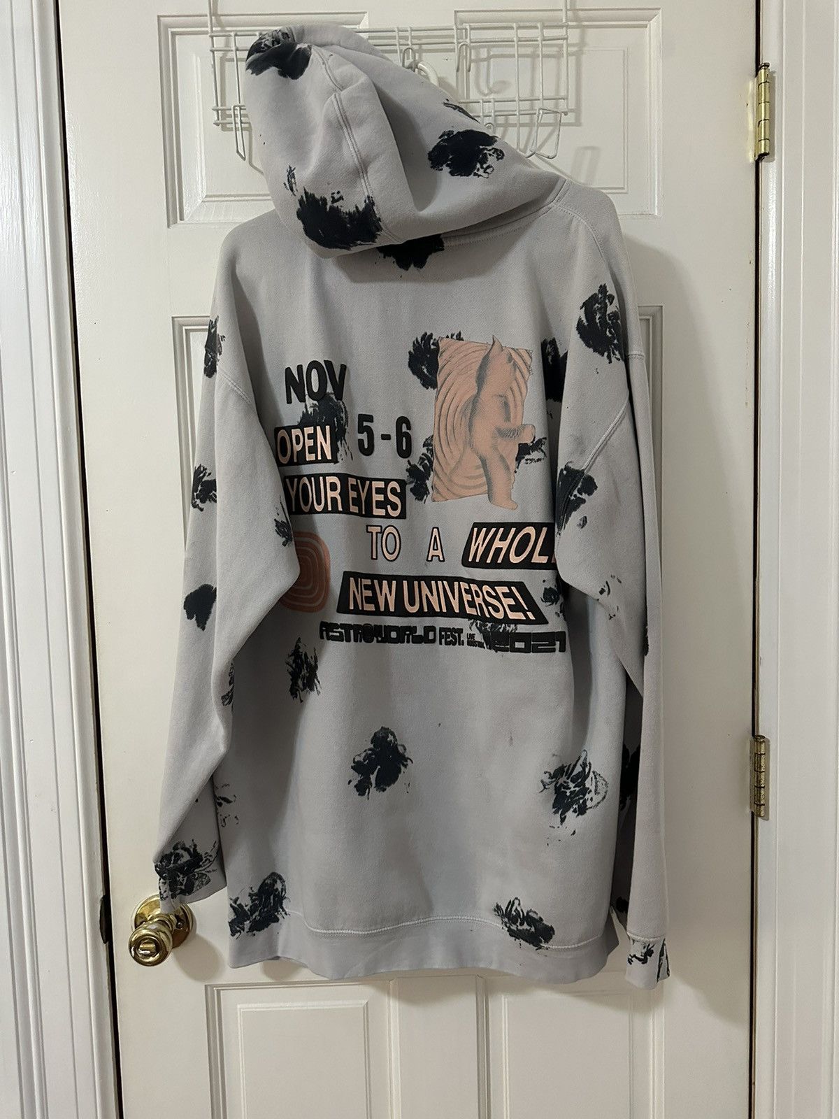 Image of Travis Scott Utopia Hoodie in Grey, Men's (Size XL)