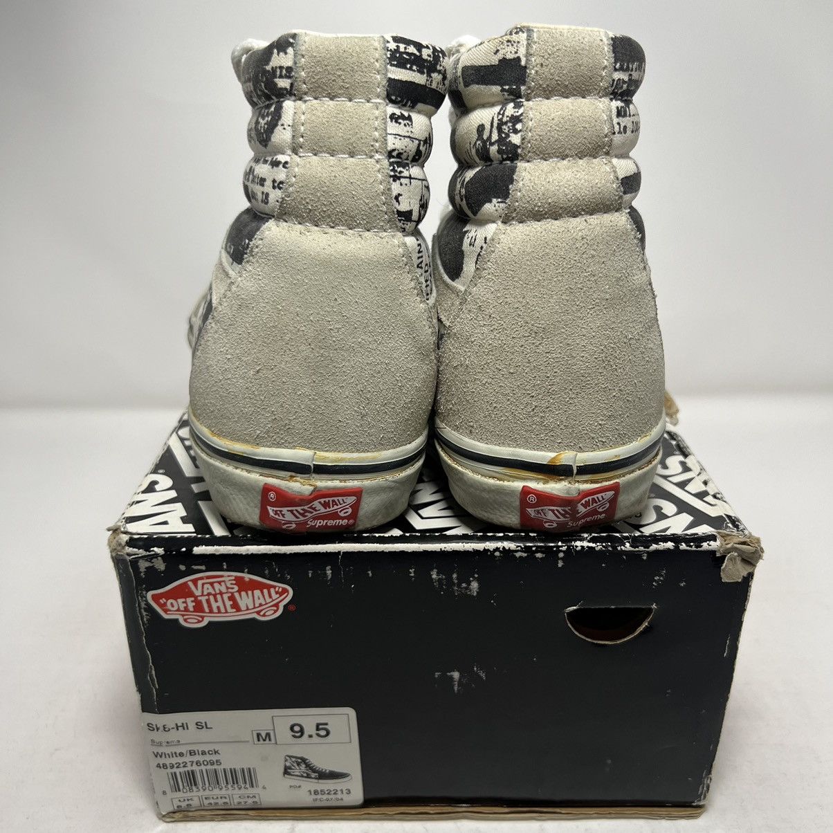 Supreme × Vans × Vintage Supreme x Vans SK8 Hi FBI Classified White 2004 RARE w/ Box Size US 9.5 / EU 42-43 - 7 Thumbnail