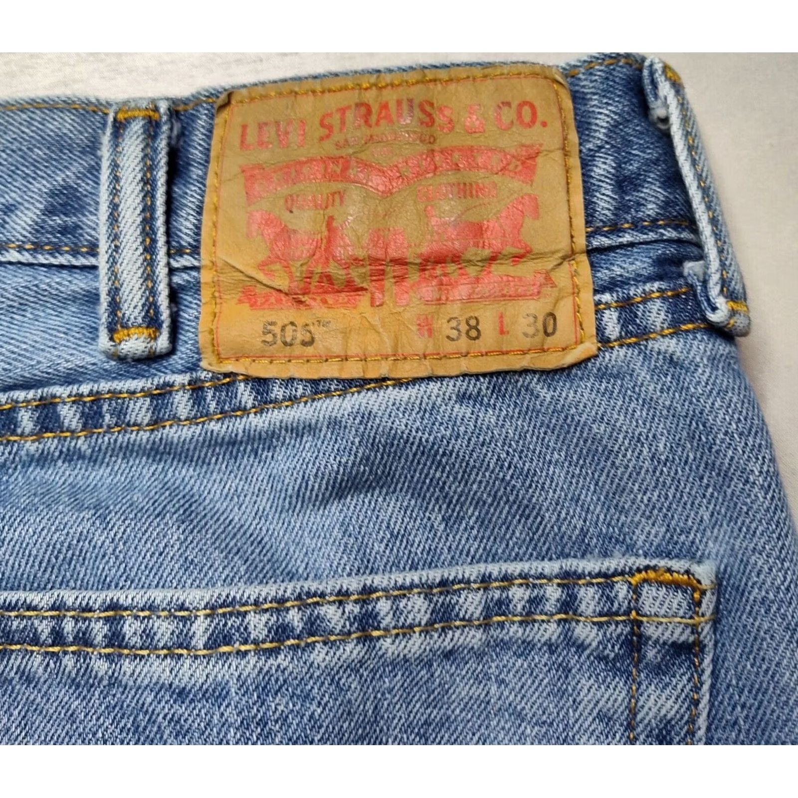 Levi's VTG Levi's 505 Jeans Men 38X30 Regular Denim Straight Leg 100% Cotton Blue Jeans Mens Regular Fit Vintage 505 Model Polo? Size US 38 / EU 54 - 3 Thumbnail