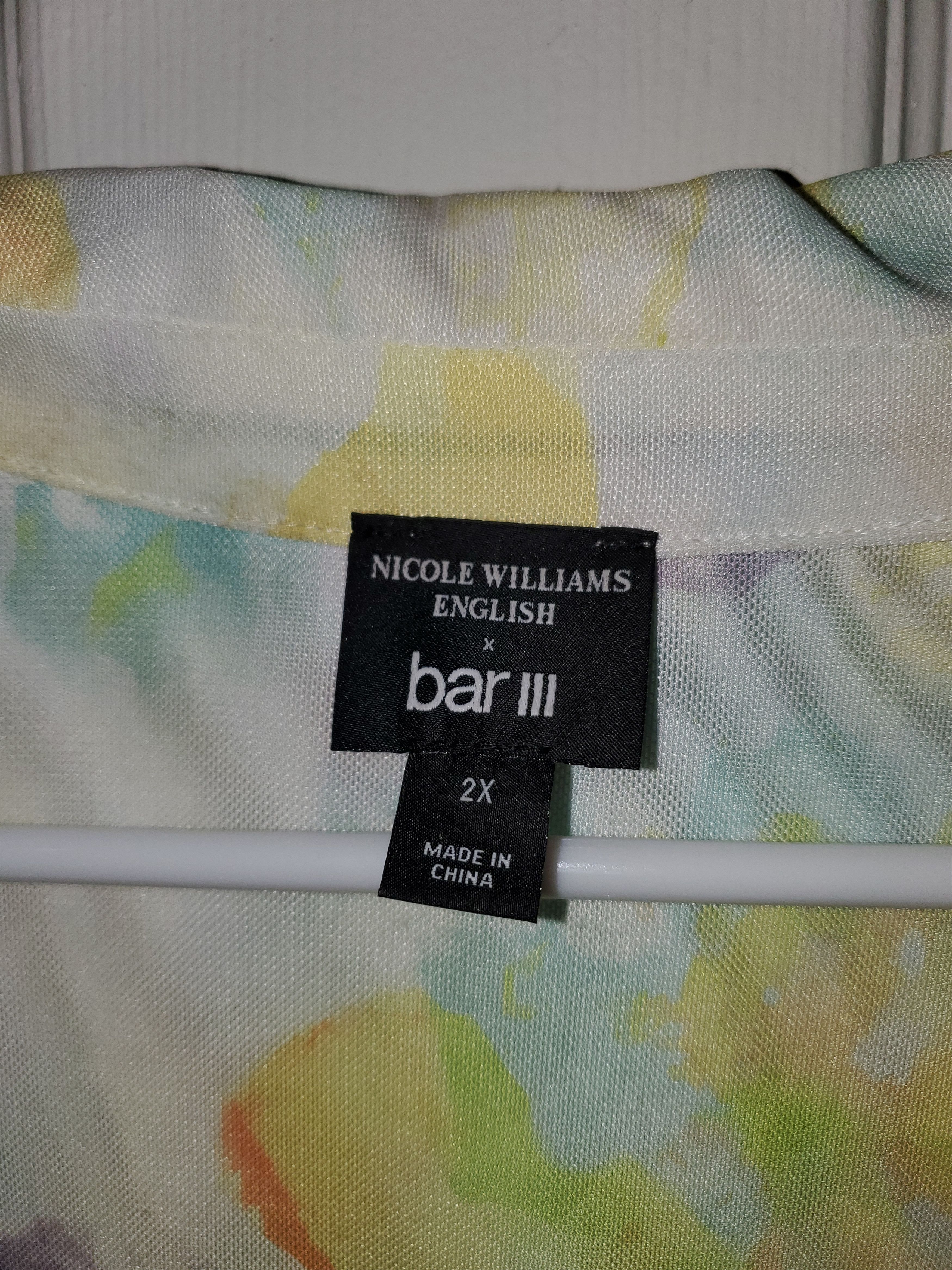 Bar III Bar lll plus size watercolor tie-dye dress from Macy's Size XXL / US 16-18 / IT 52-54 - 3 Thumbnail