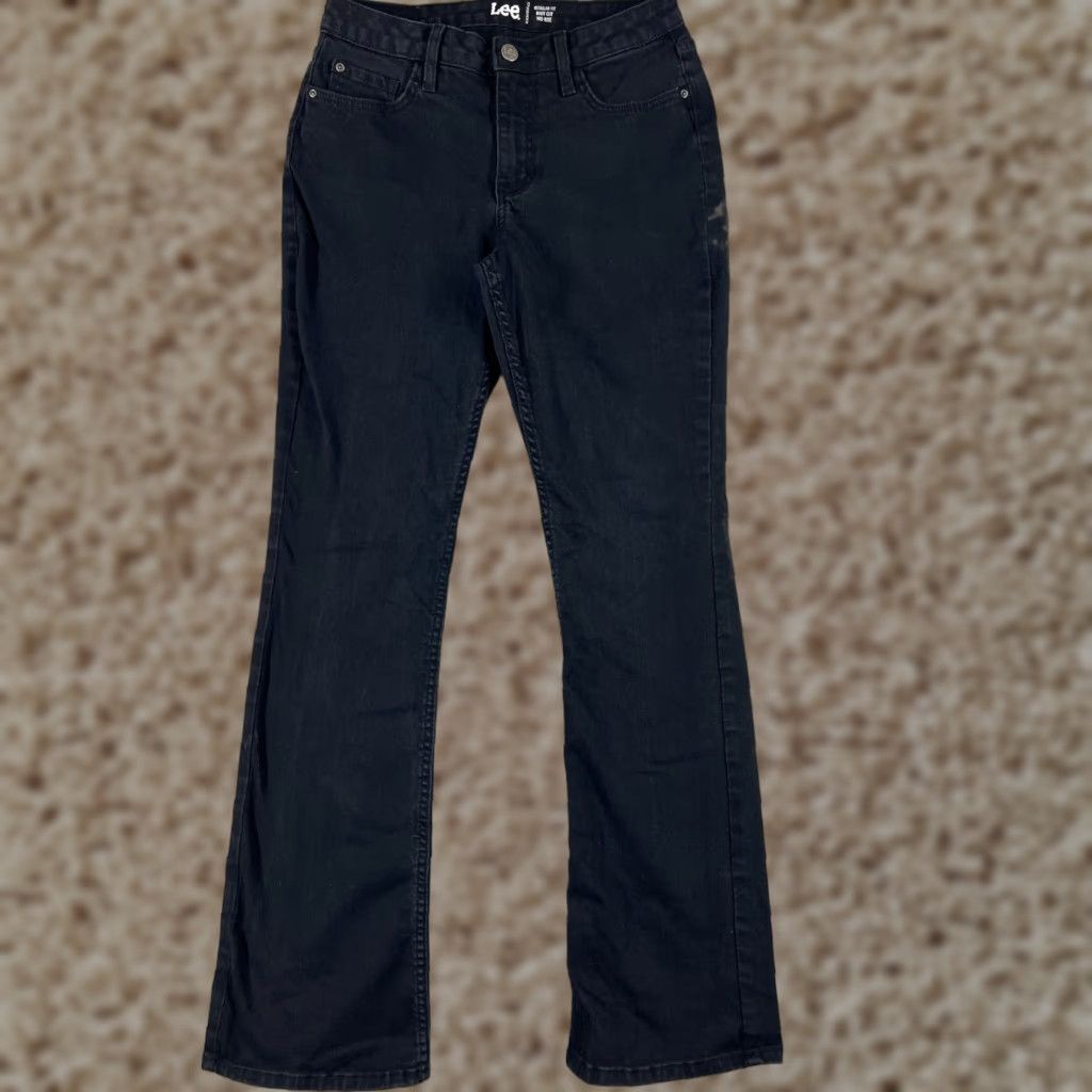Lee Lee Jeans Womens 8 Black Denim Bootcut Western Mid Cotton Blend Size 30" / US 8 / IT 44 - 1 Thumbnail