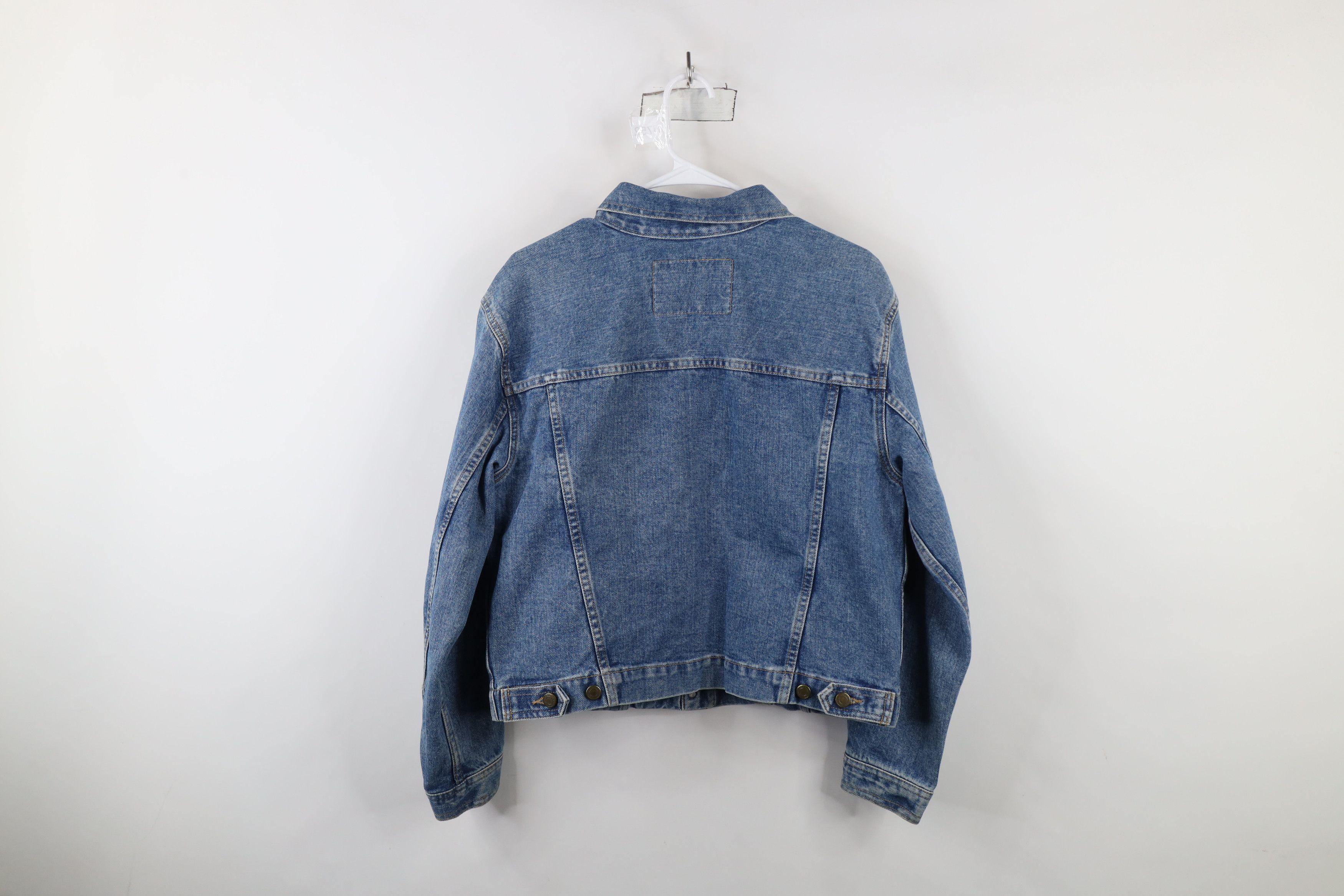 Vintage Vintage 90s Streetwear Distressed Denim Jean Trucker Jacket Size L / US 10 / IT 46 - 12 Thumbnail