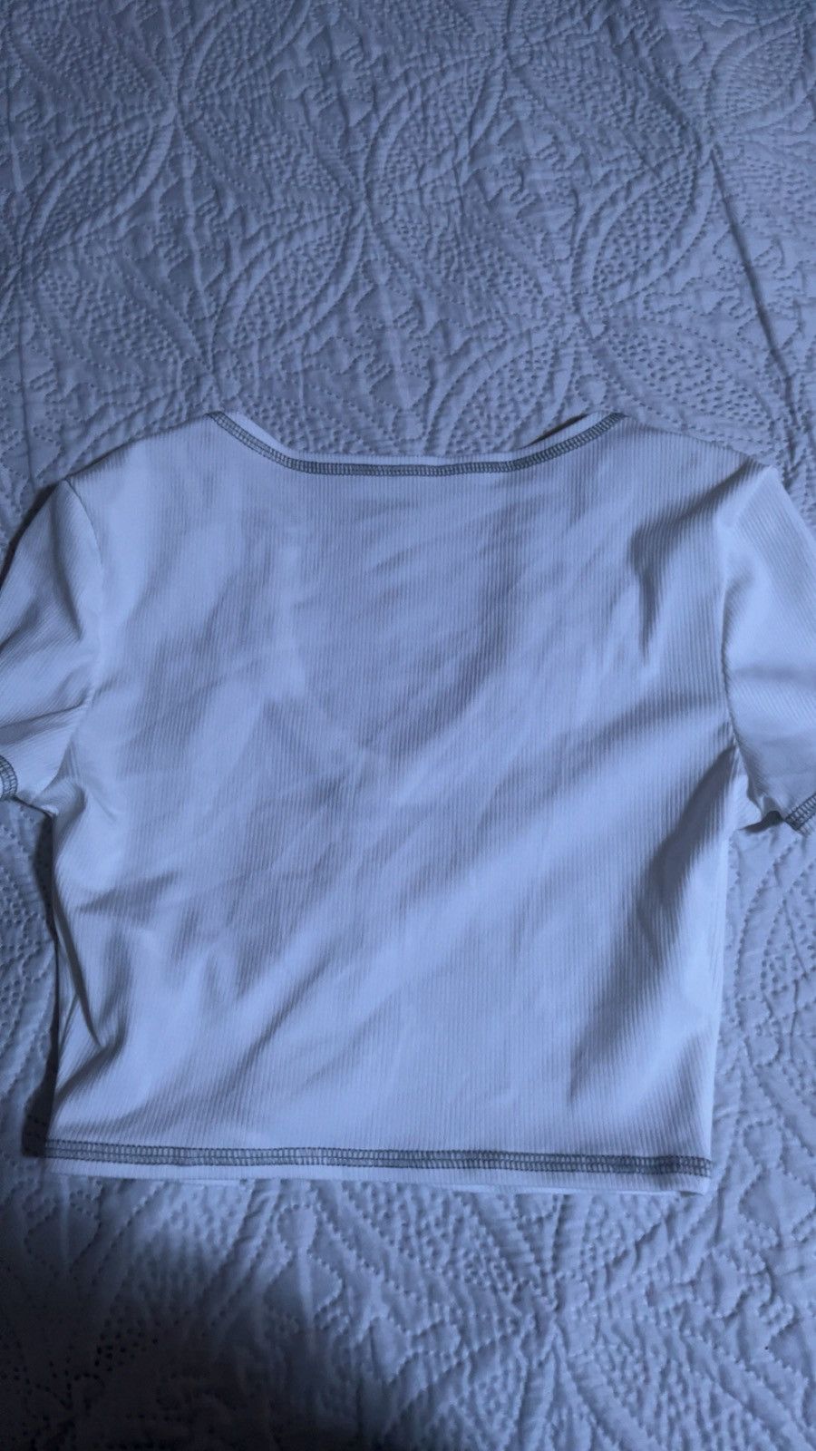 Shein white and grey scoop top Size XS / US 0-2 / IT 36-38 - 2 Thumbnail