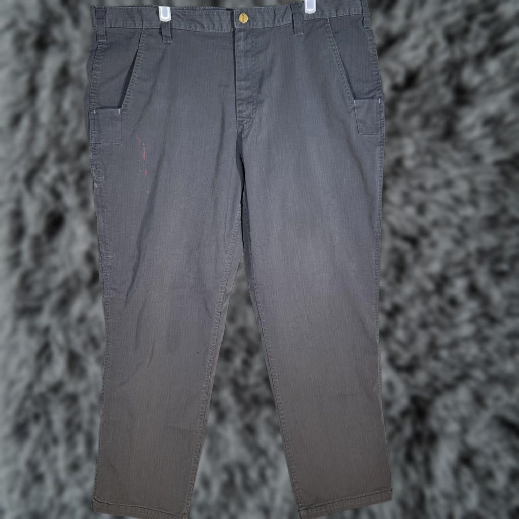 Carhartt VINTAGE Carhartt Pants Mens 40x30 Gray Ripstop Relaxed Fit Work Utility Pockets Size US 38 / EU 54 - 1 Thumbnail