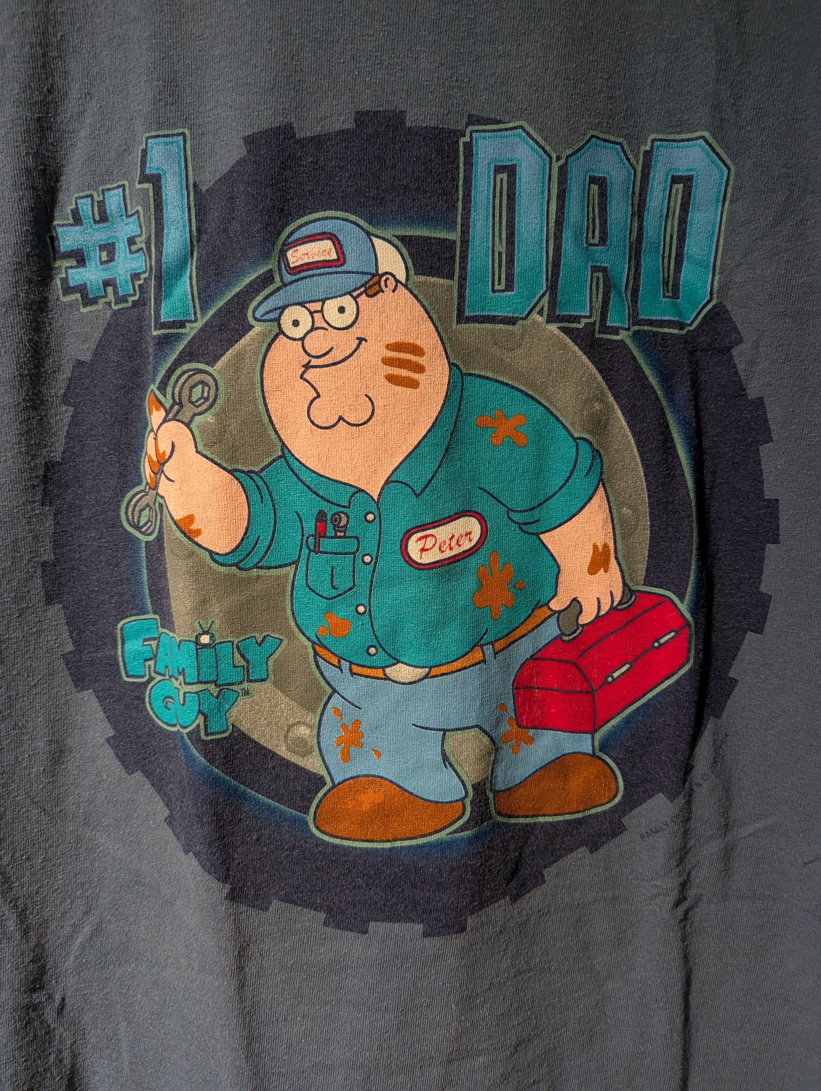 Gildan Vintage Family Guy Peter Griffin 1 Dad T Shirt Blue Mens M Size US M / EU 48-50 / 2 - 2 Thumbnail