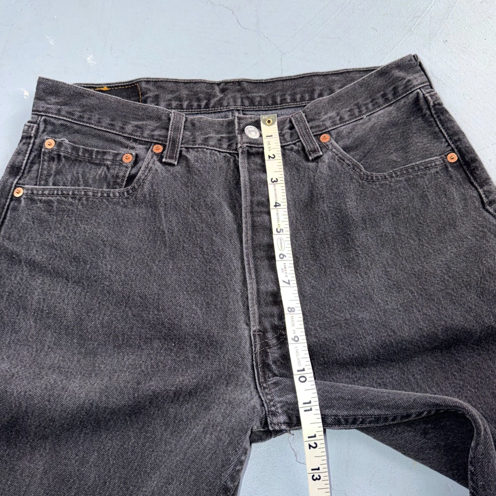 Levi's VINTAGE Levi's 501 Jeans Straight Black 34x34 Mid Rise 90s USA Mens Size US 34 / EU 50 - 7 Thumbnail