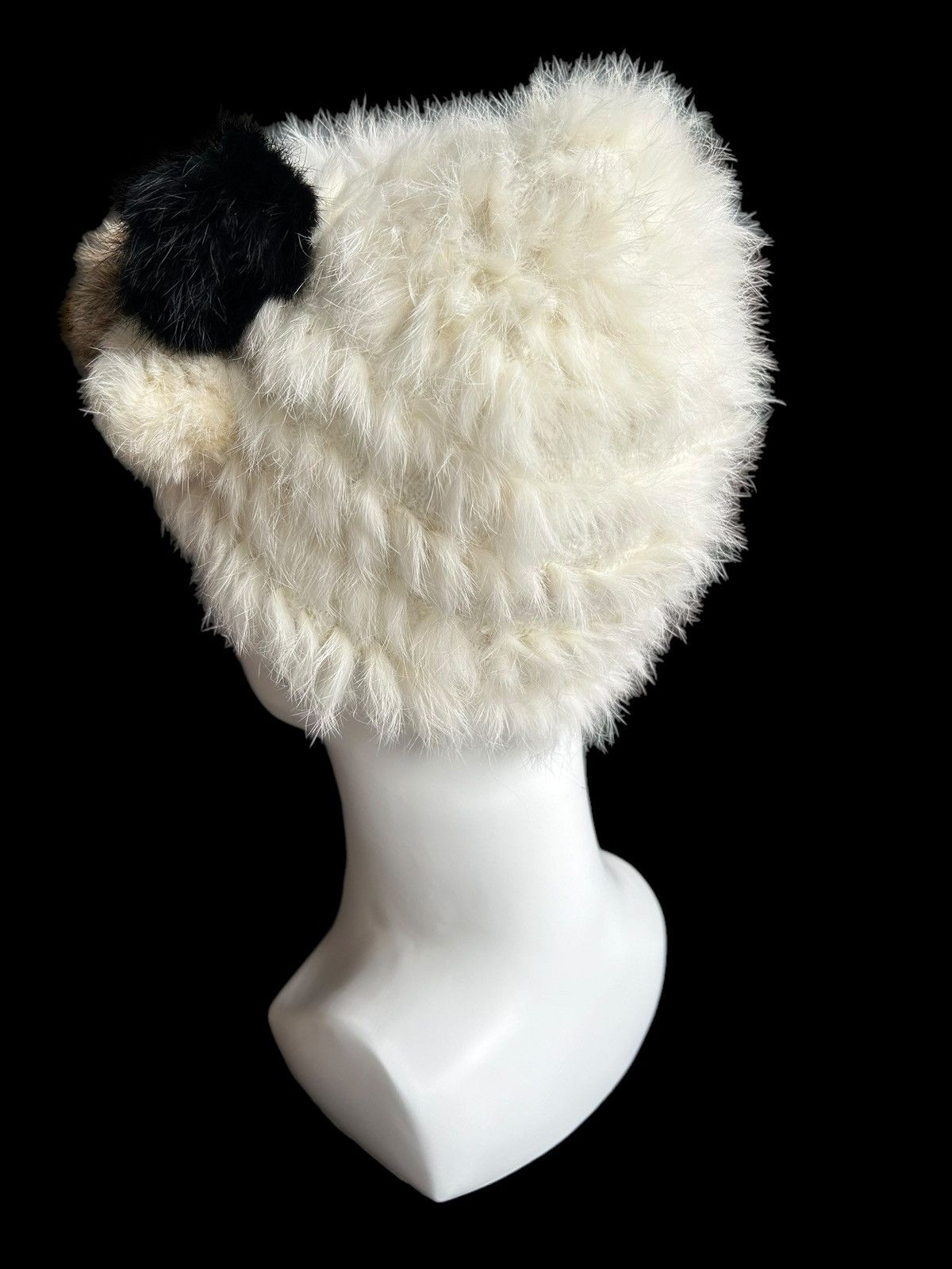 14th Addiction × Japanese Brand Japanese Punk Bondage Style Mohair Fur Beanie Hats Rare Size ONE SIZE - 3 Thumbnail